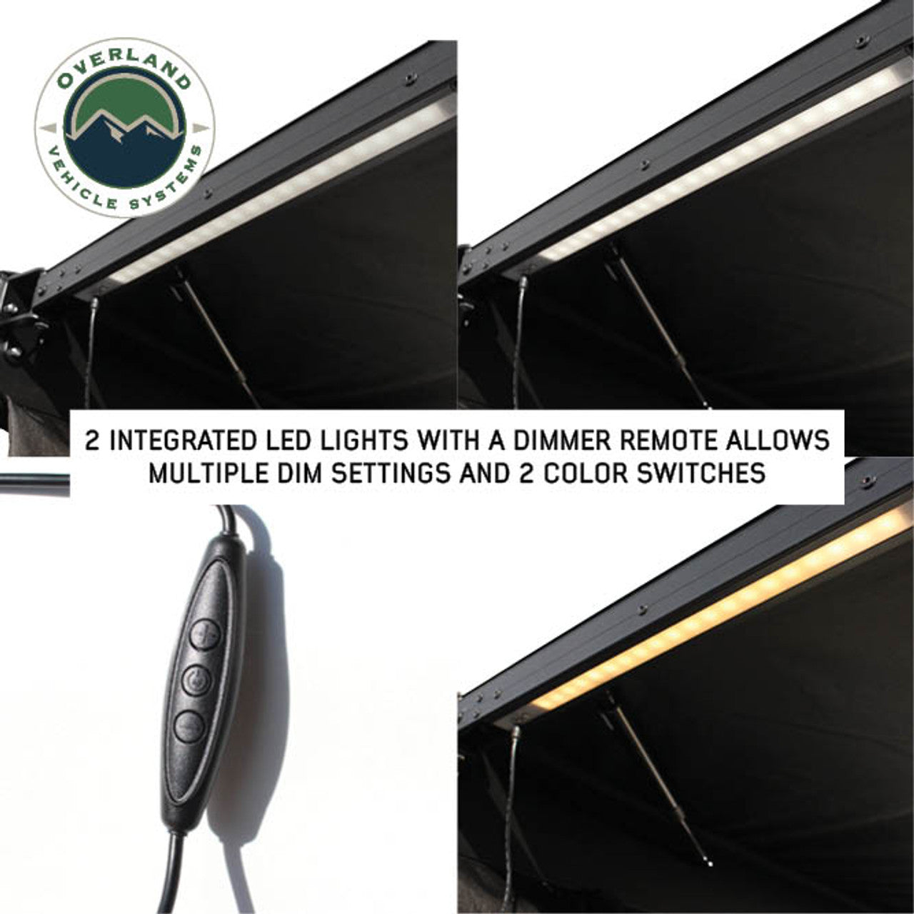 XD Nomadic 2.0 - 6.5' Awning - W/ Lights, Black Out, Black Fabric & Travel Cover Universal