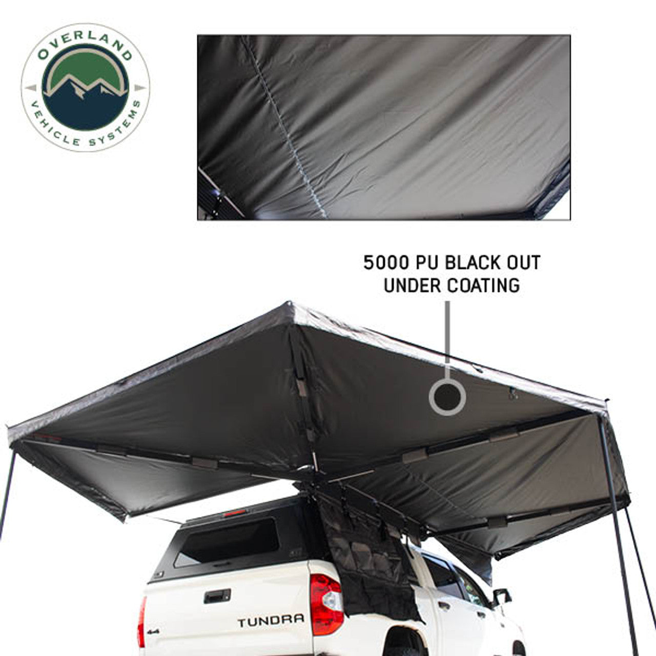 XD Nomadic 270 - Awning W/Lights & Black Out Grey Hex, Black Trim & Black Travel Cover