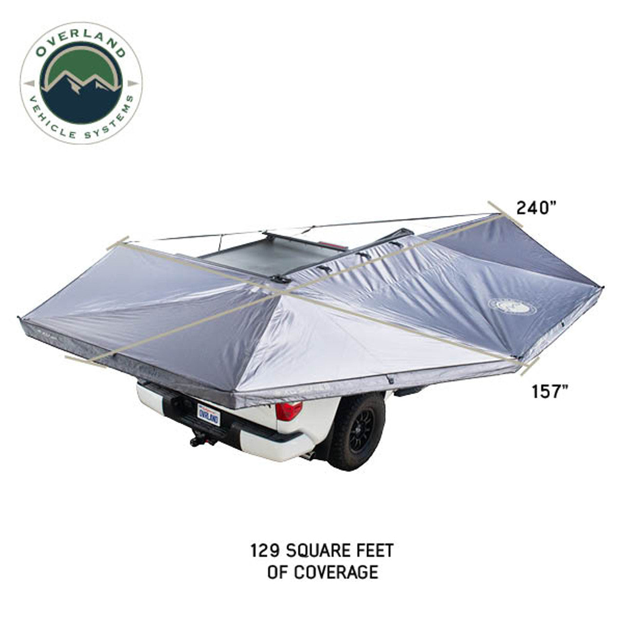 XD Nomadic 270 - Awning W/Lights & Black Out Grey Hex, Black Trim & Black Travel Cover