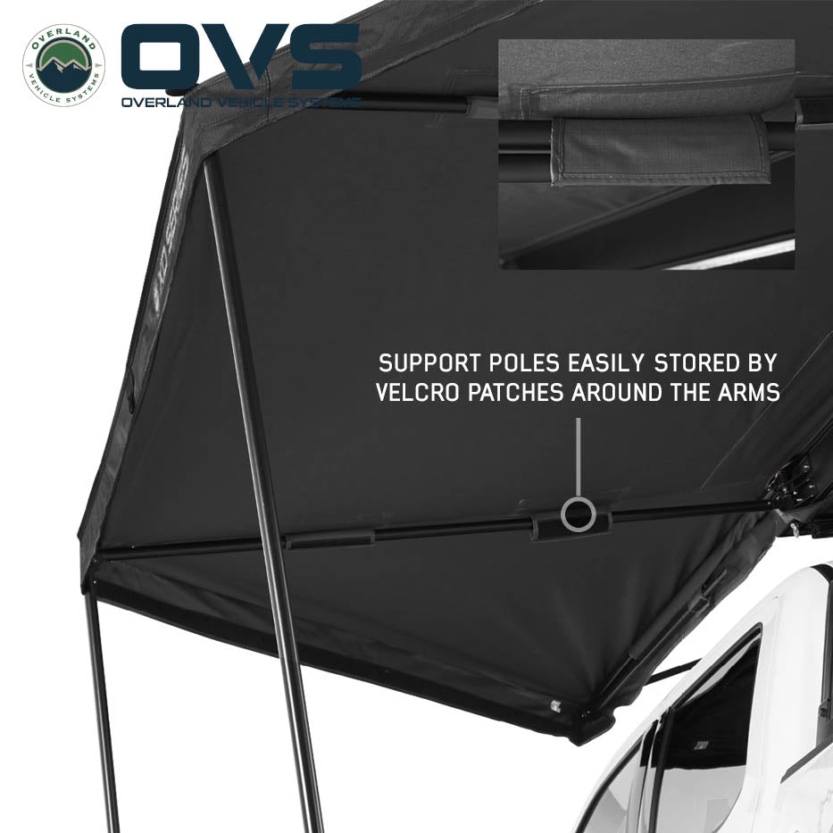 Overland Vehicle Systems XD Nomadic 180 LTE awning with black fabric and travel cover - view 9