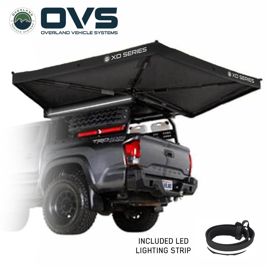 Overland Vehicle Systems XD Nomadic 270 LTE awning with black fabric and travel cover - view 3