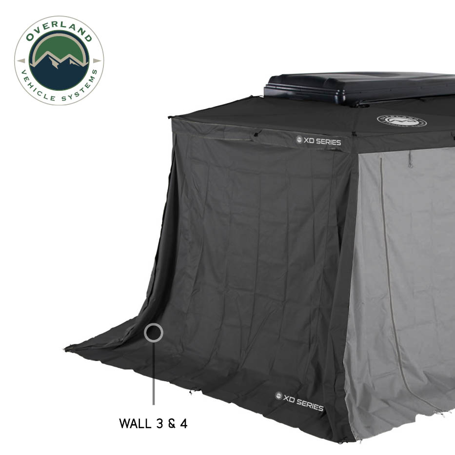 Overland Vehicle Systems XD Nomadic 270 LTE awning walls in black - view 4