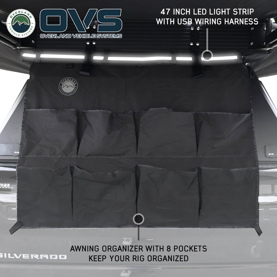 Overland Vehicle Systems XD Nomadic 315 degree awning with black fabric and travel cover - view 5