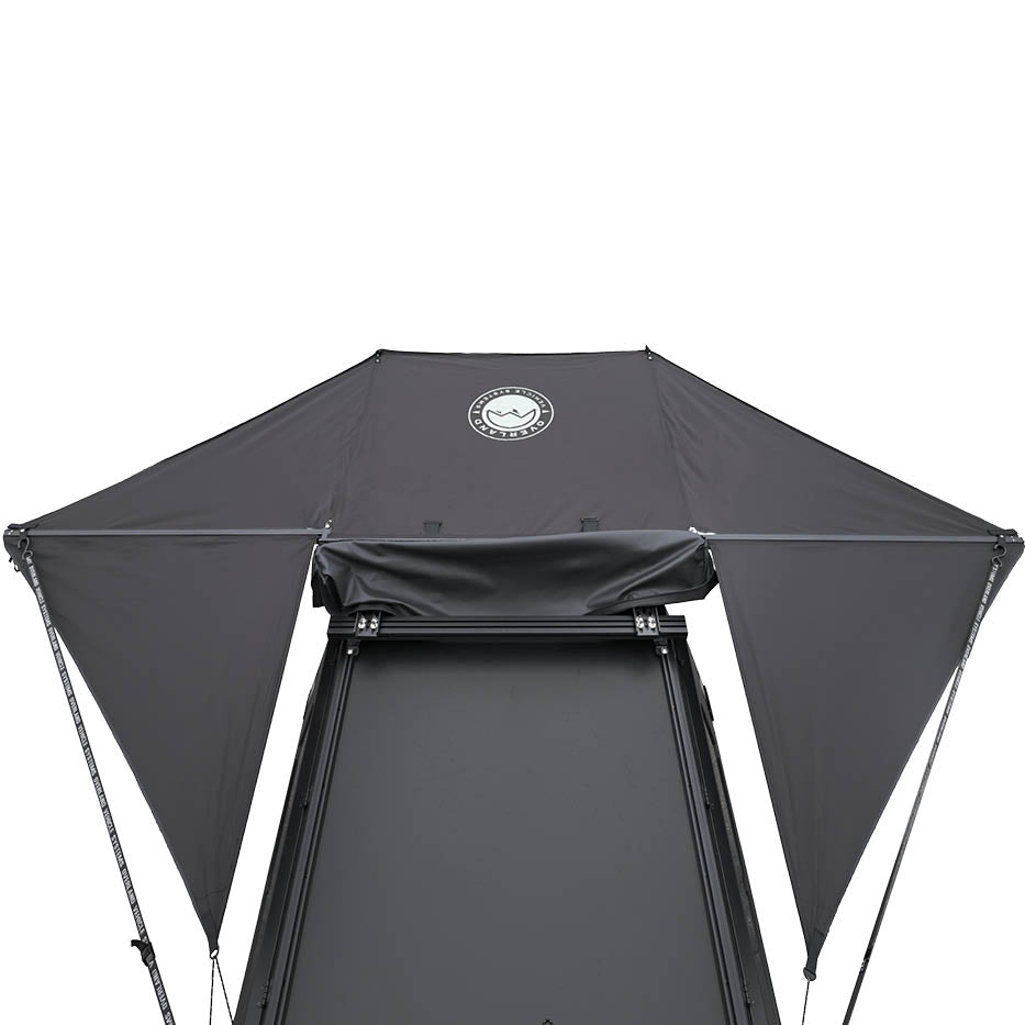 Overland Vehicle Systems XD Nomadic 315 degree awning with black fabric and travel cover