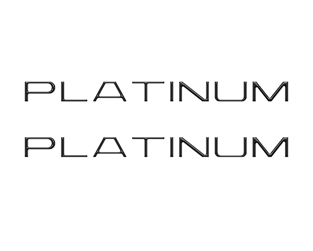 Tufskinz platinum side door letter overlays for 2025-2027 Ford Expedition Platinum