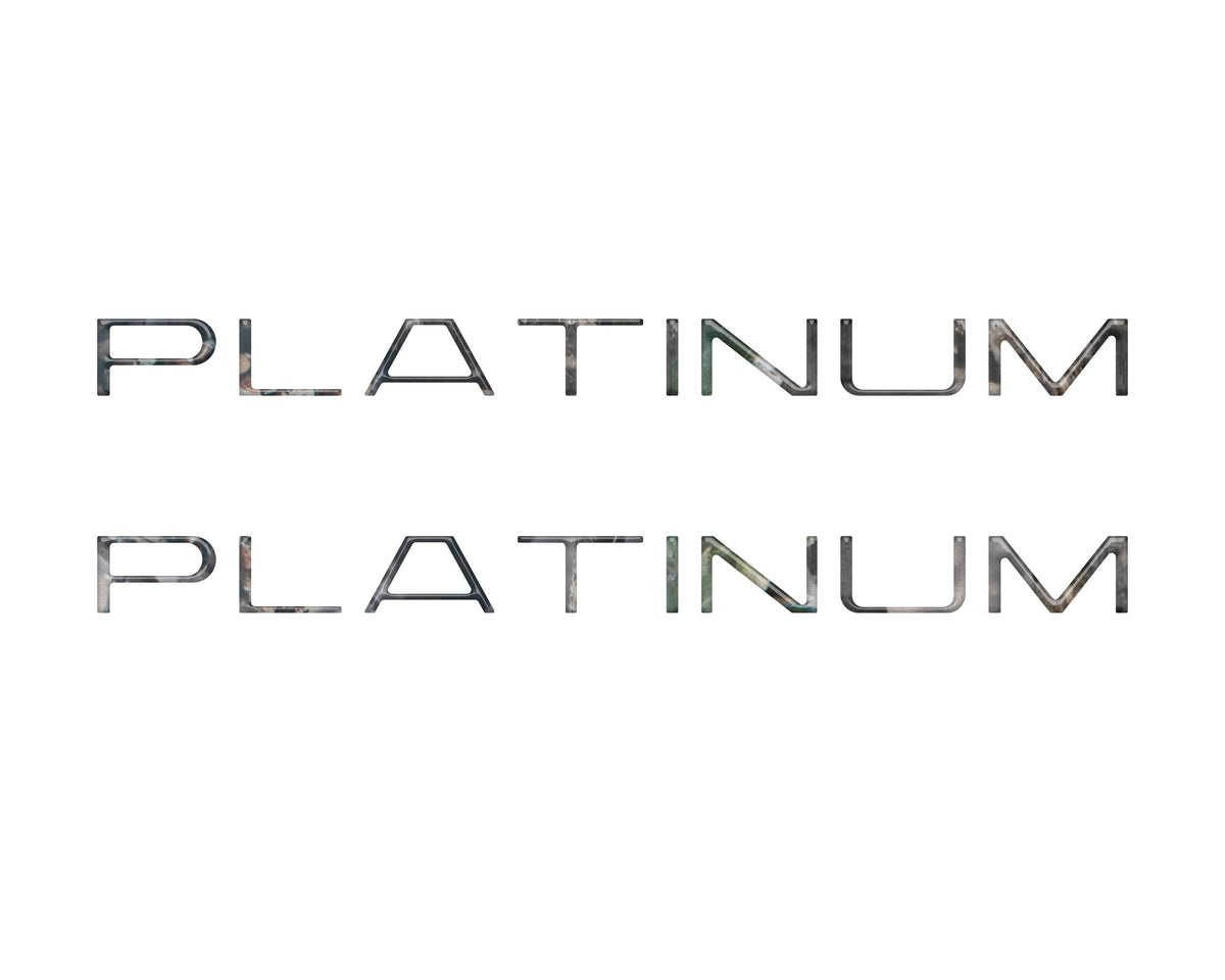Tufskinz platinum side door letter overlays for 2025-2027 Ford Expedition Platinum