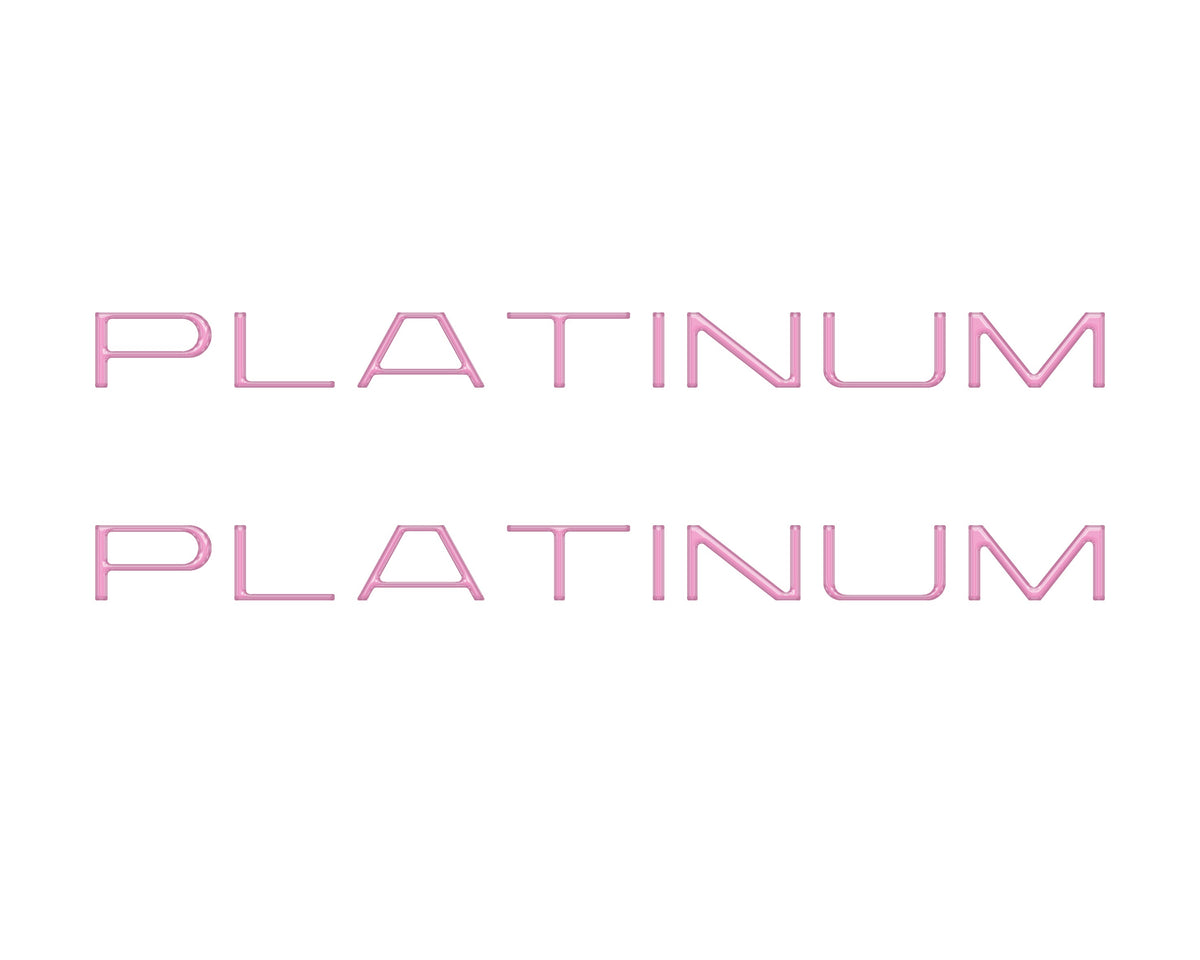 Tufskinz platinum side door letter overlays for 2025-2027 Ford Expedition Platinum