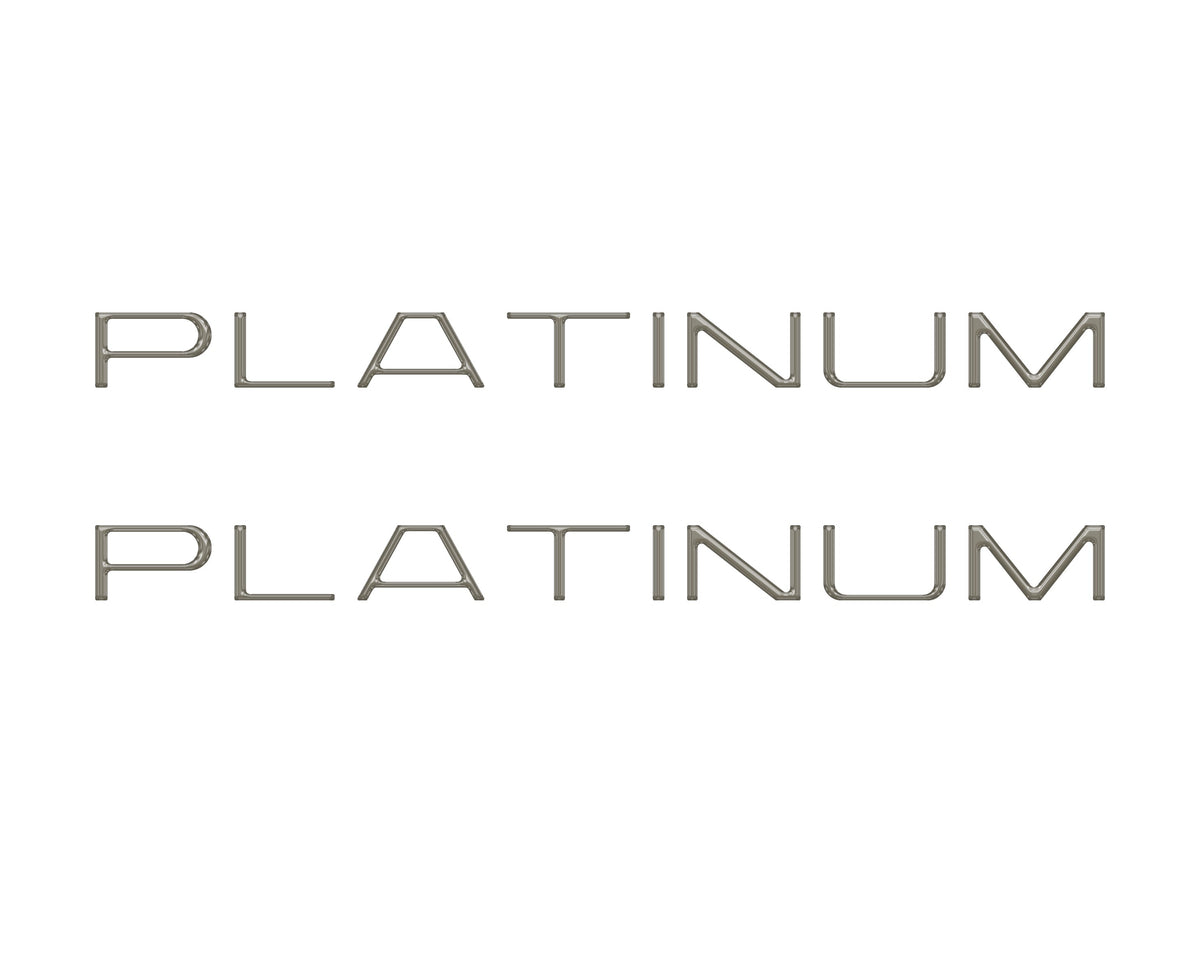 Tufskinz platinum side door letter overlays for 2025-2027 Ford Expedition Platinum