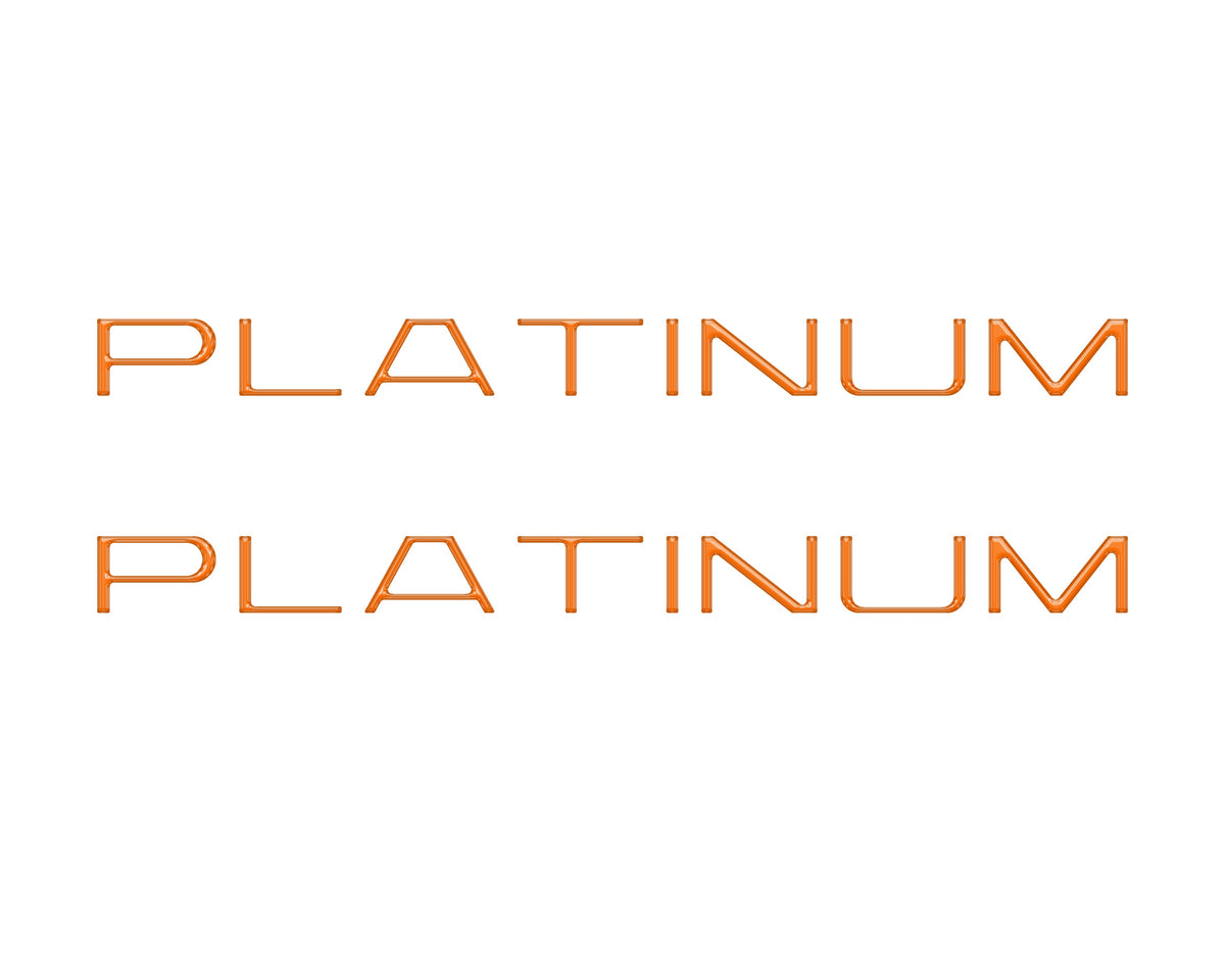 Tufskinz platinum side door letter overlays for 2025-2027 Ford Expedition Platinum