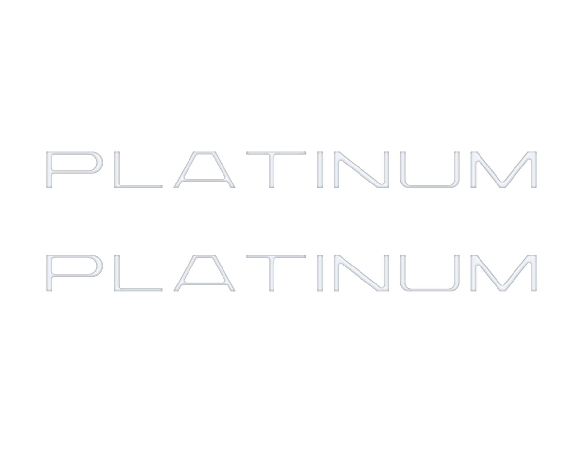 Tufskinz platinum side door letter overlays for 2025-2027 Ford Expedition Platinum
