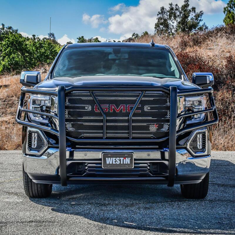 Westin HDX Grille Guard, Black, fits GMC Sierra 1500