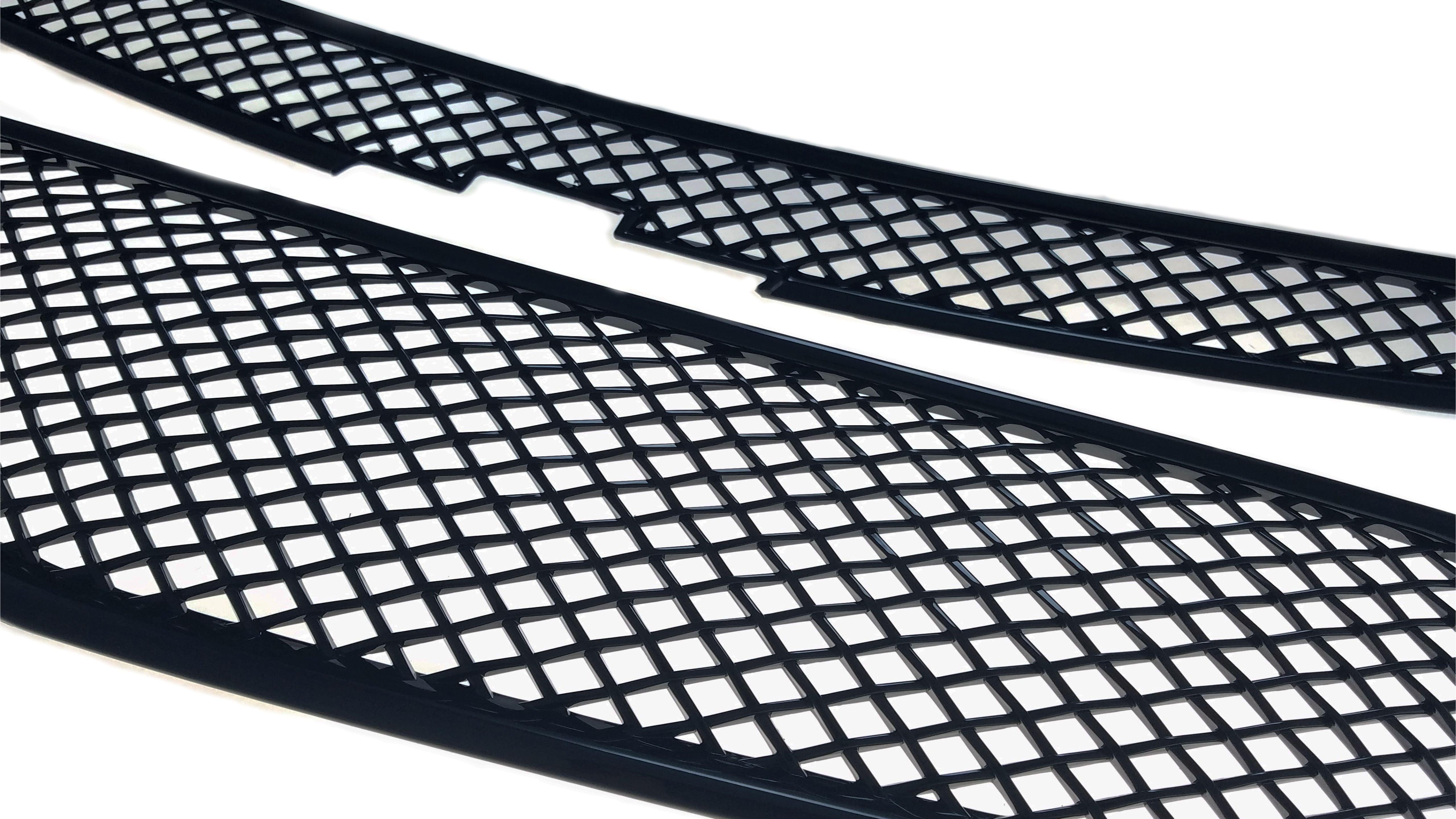ABS6423BLK 15-16 Chevrolet Cruze LS/LT/LTZ 2 PCS Gloss Black Tape-on Grille Overlay
