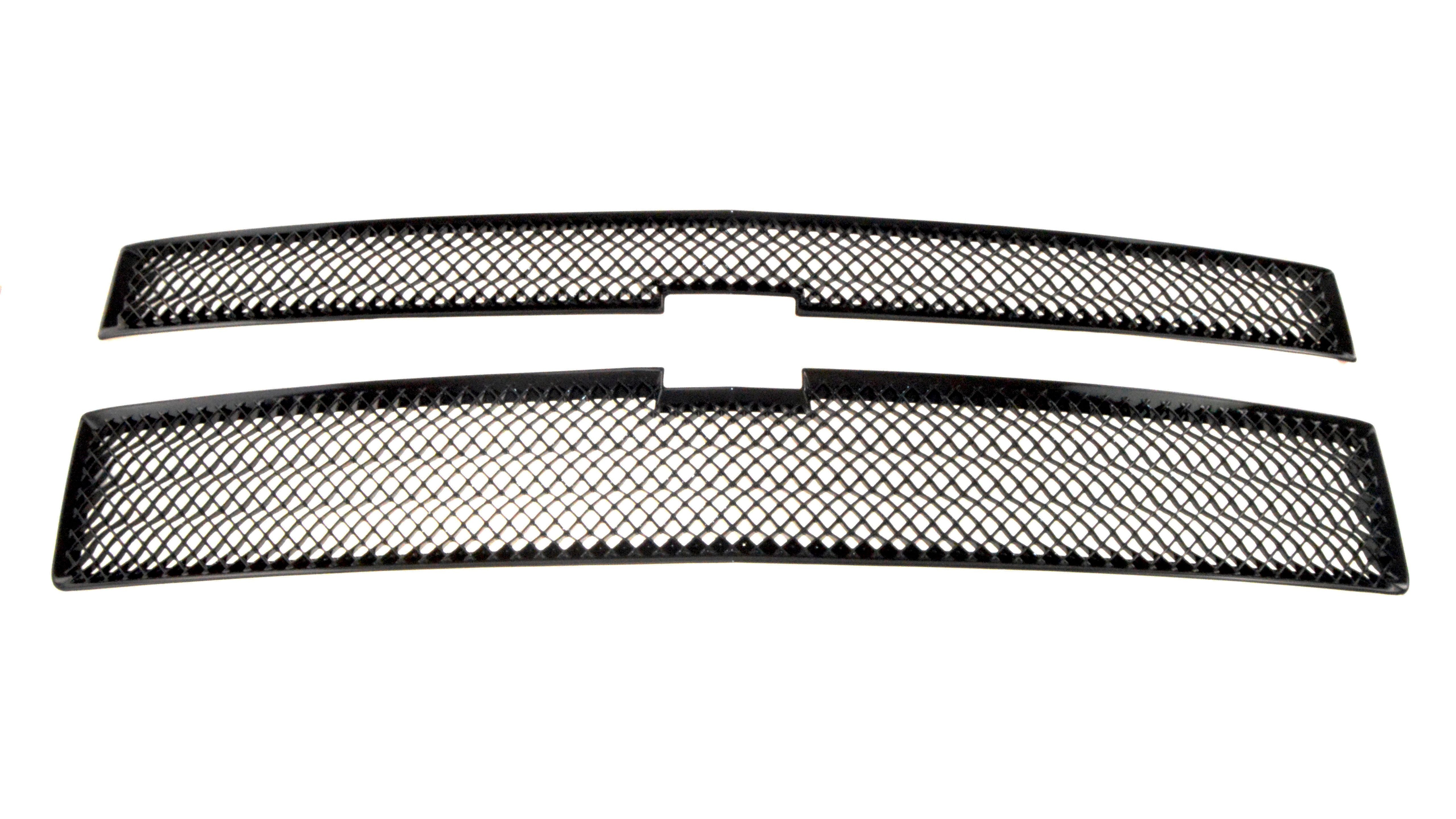 ABS6428BLK 14-15 Chevrolet Silverado 1500 WT/LT. NOT FOR SPORT MODELS 2 PCS Gloss Black Tape-on Grille Overlay
