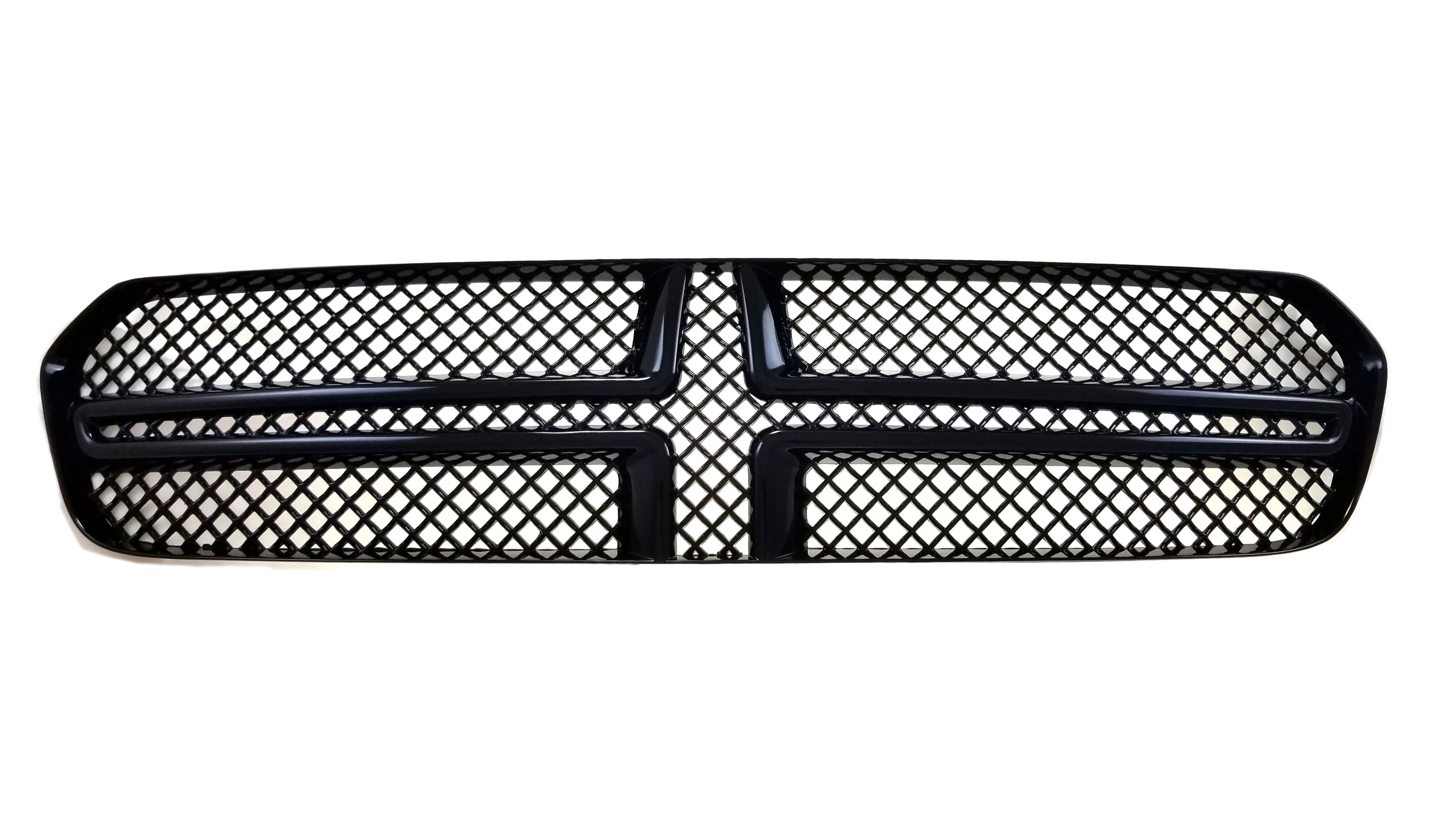ABS6435BLK 14-21 Dodge Durango SXT/SXT PLUS/LIMITED /CITADEL/RT 1 PC Gloss Black Tape-on Grille Overlay