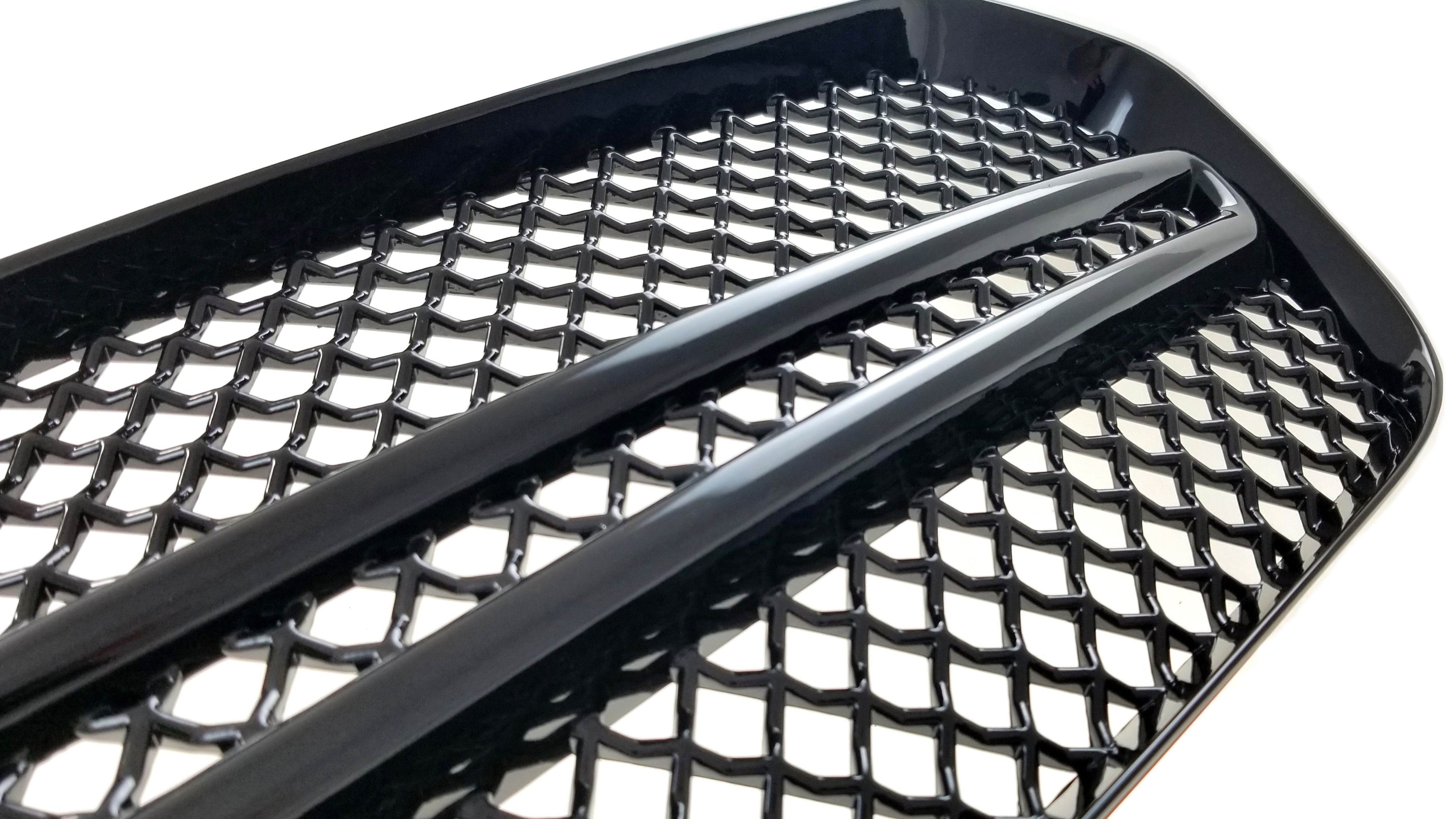 ABS6435BLK 14-21 Dodge Durango SXT/SXT PLUS/LIMITED /CITADEL/RT 1 PC Gloss Black Tape-on Grille Overlay