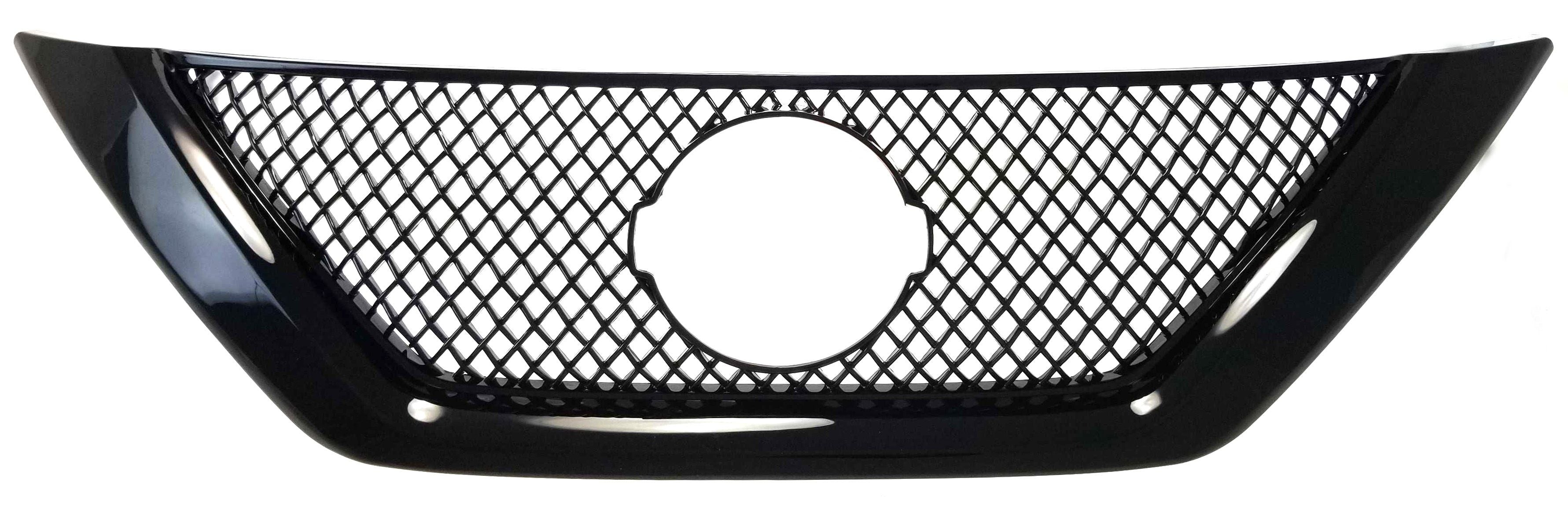 ABS6436BLK 16-18 Nissan Altima S/SR/SV/SL 1 PC Gloss Black Tape-on Grille Overlay