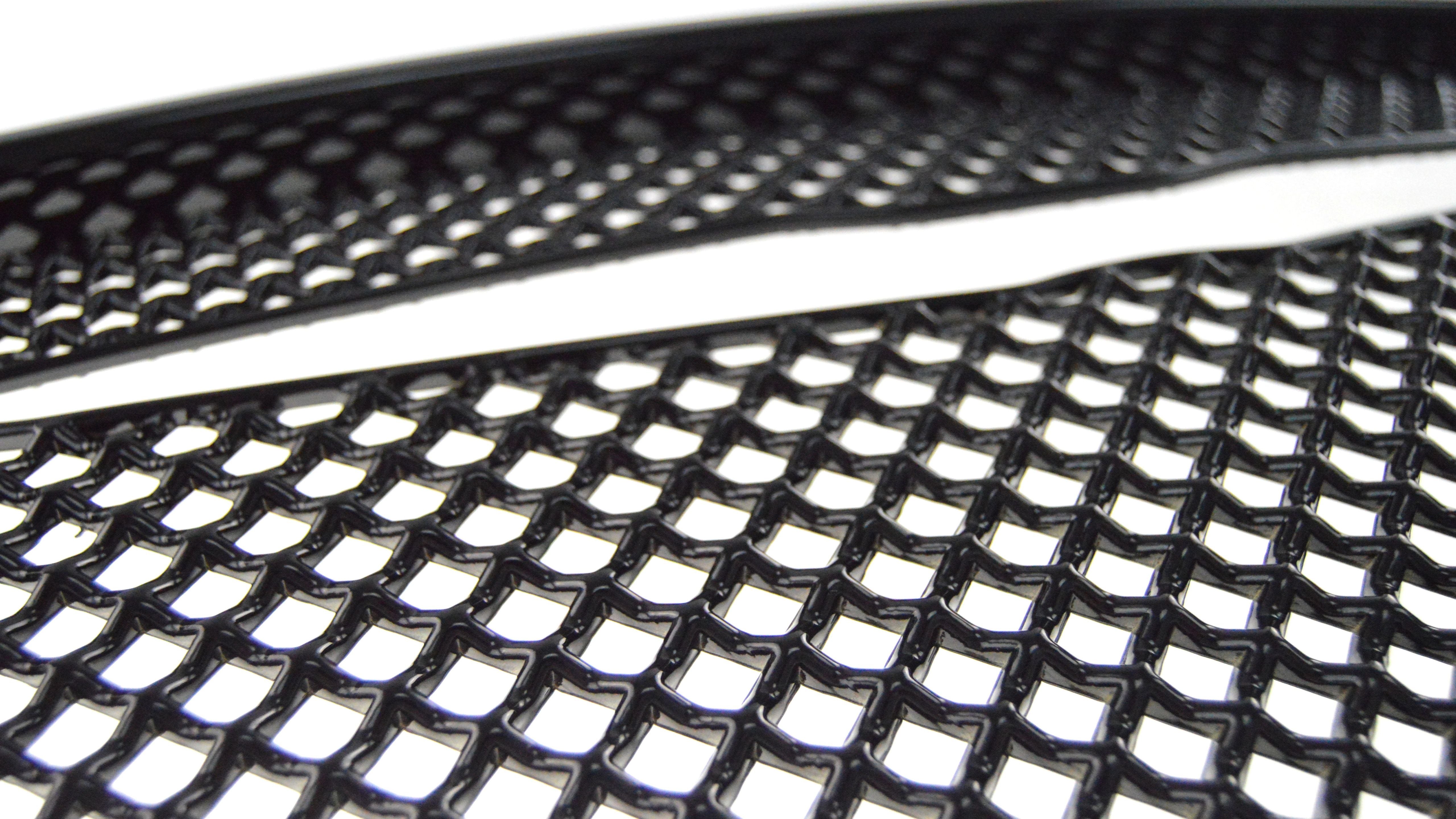 ABS6445BLK 15-22 Chrysler 300 C/C Platinum/Limited 1 PC Gloss Black Tape-on Grille Overlay