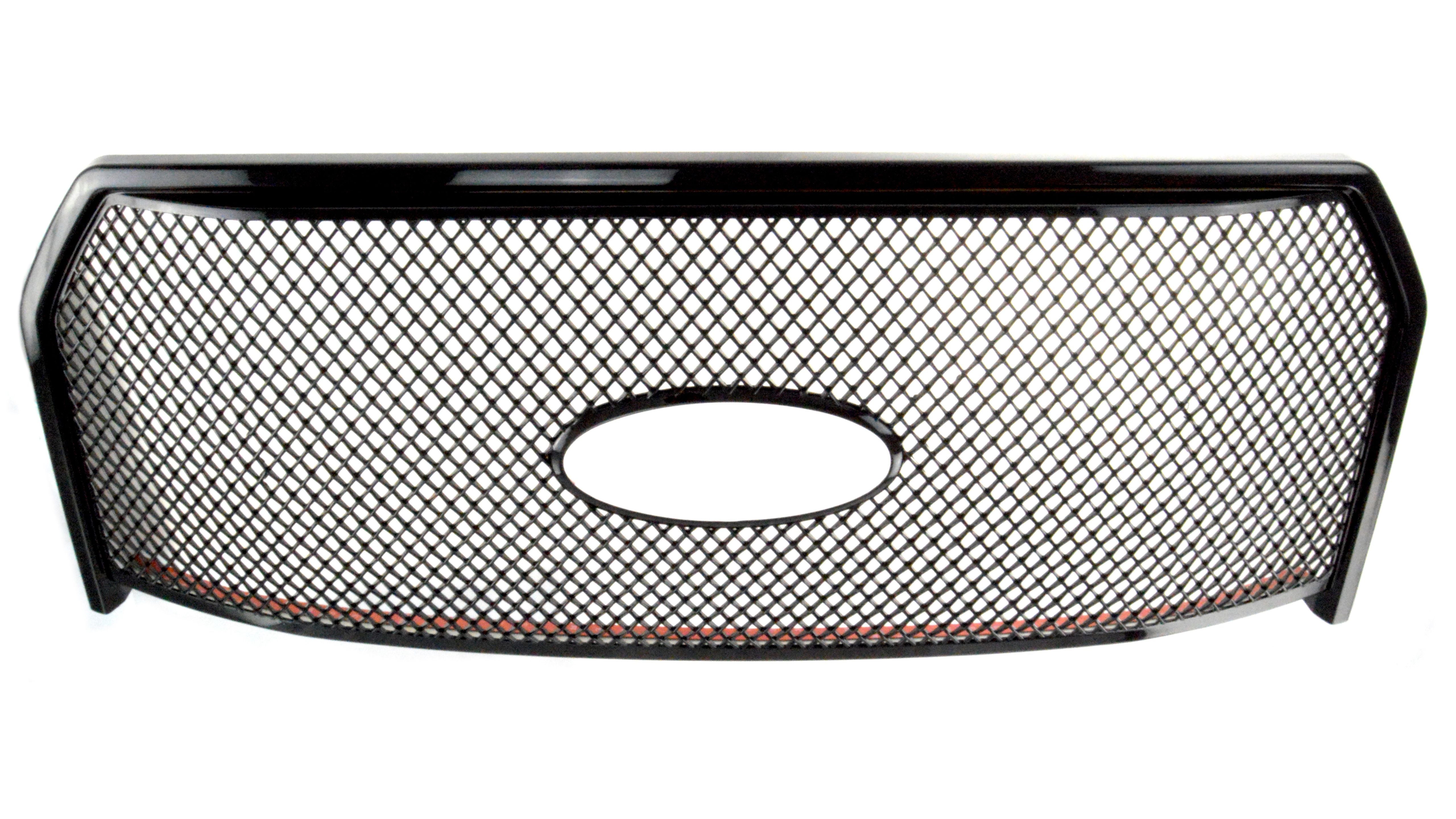 ABS6447BLK 15-17 Ford F-150 XL 1 PC Gloss Black Tape-on Grille Overlay