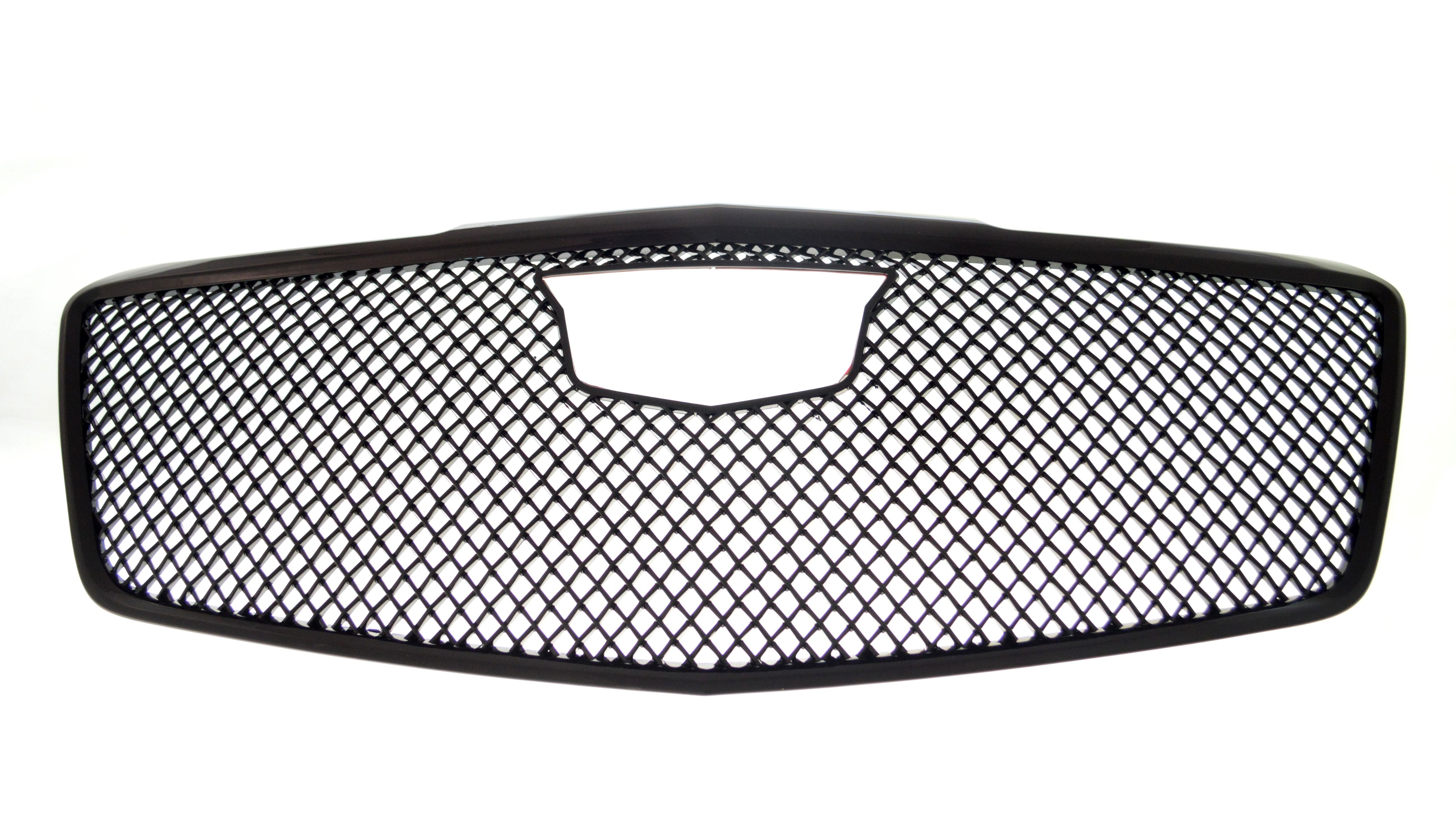ABS6448BLK 15-19 Cadillac CTS Does not fit V Model 1 PC Gloss Black Tape-on Grille Overlay