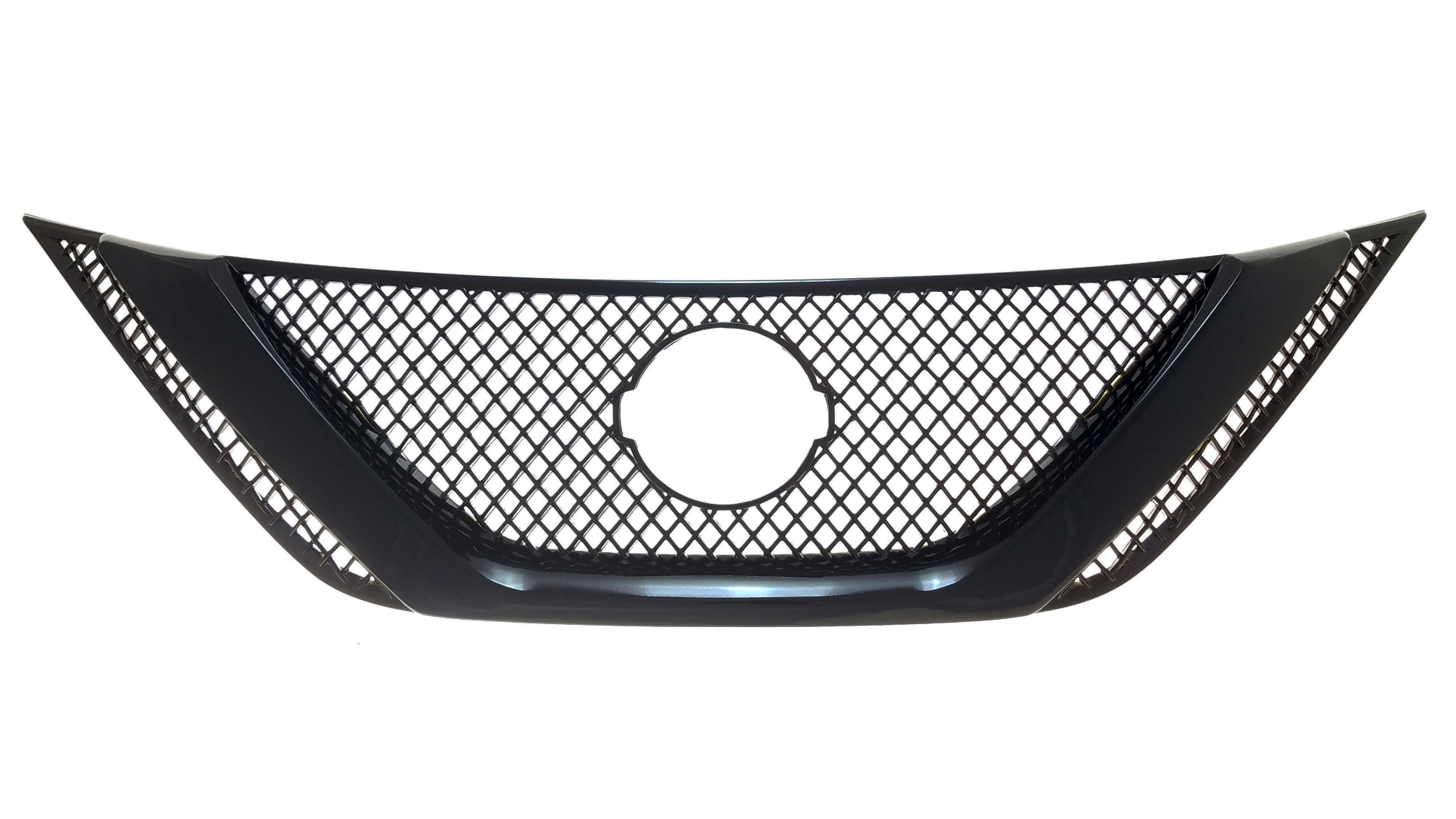 ABS6466BLK 16-19 Nissan Sentra 1 PC Gloss Black Tape-on Grille Overlay