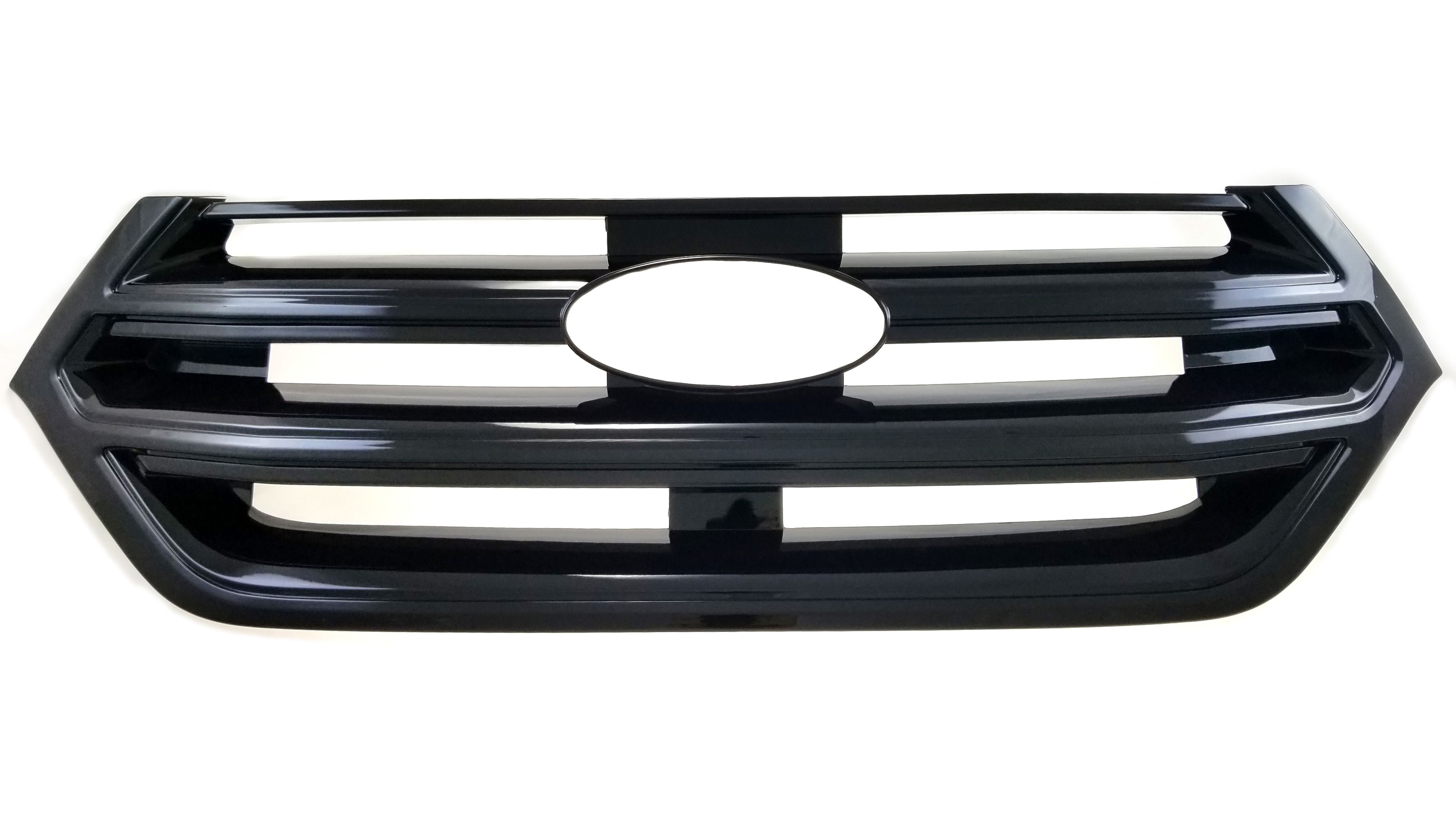 ABS6481BLK 15-18 Ford Edge Does not fit grille with Camera 1 PC Gloss Black Tape-on Grille Overlay