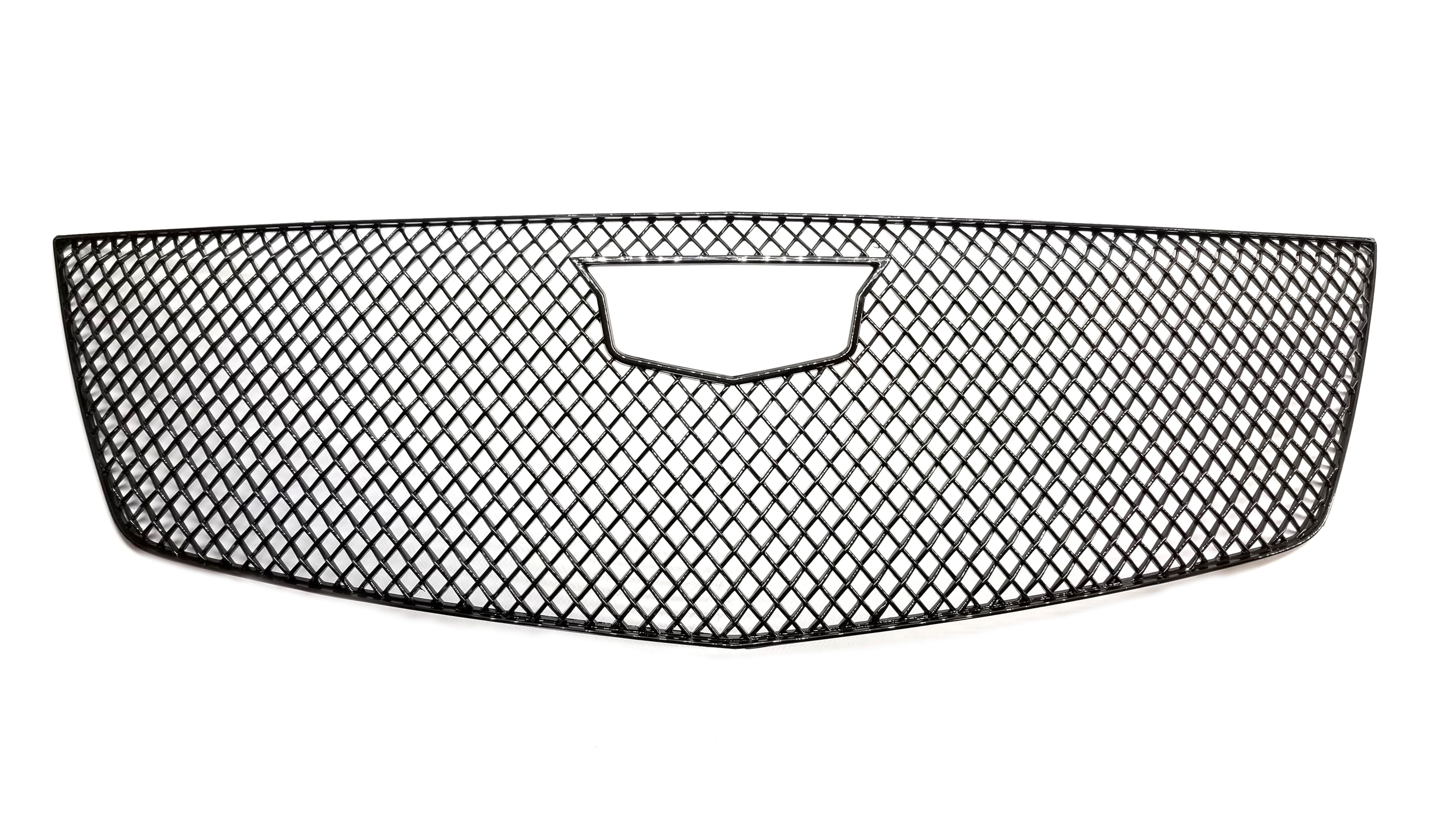 ABS6483BLK 17-19 Cadillac XT5 Does not fit grille with Camera 1 PC Gloss Black Tape-on Grille Overlay