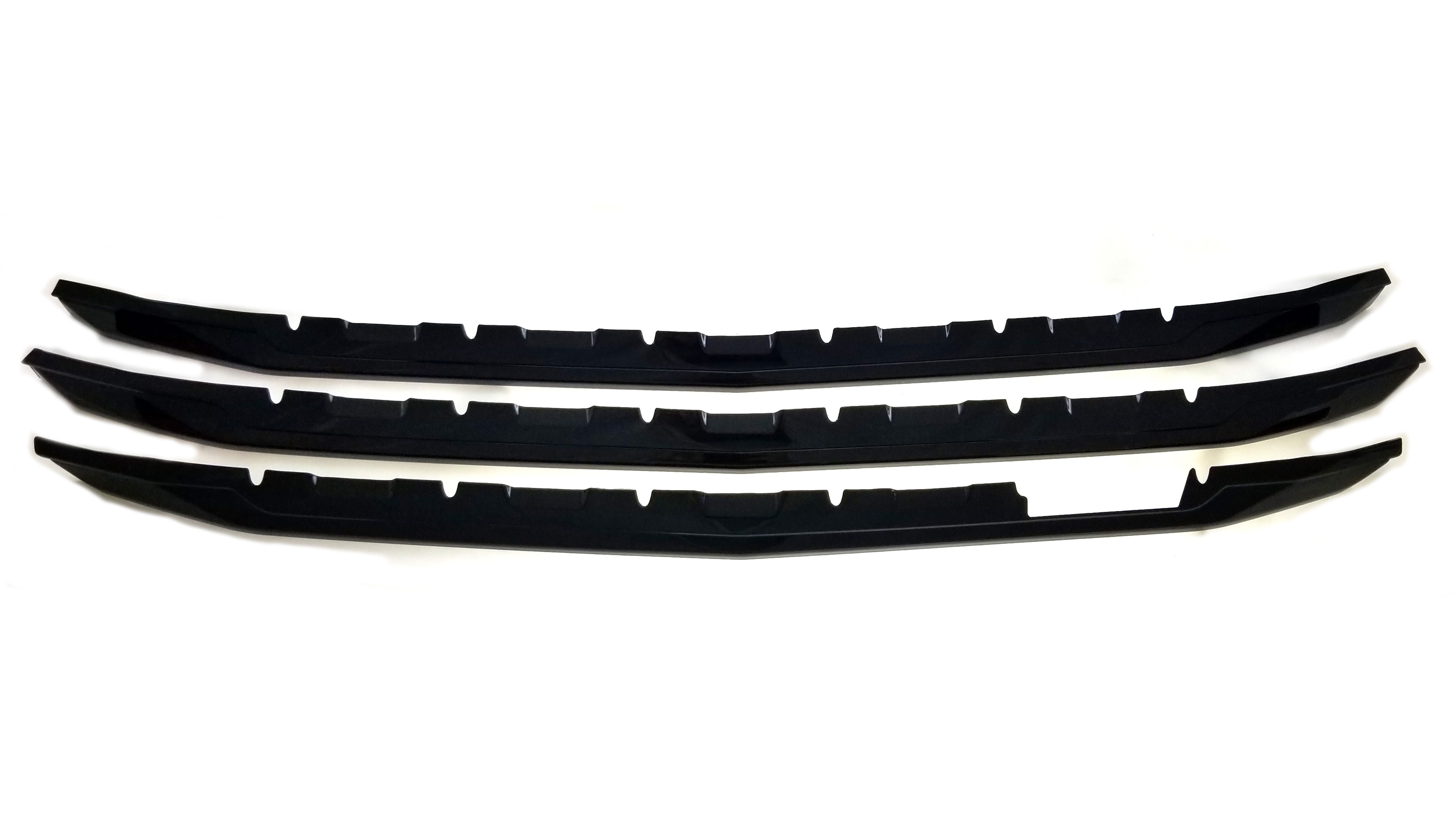 ABS6487BLK 16-18 Chevrolet Silverado 1500 Z71 3 PCS Gloss Black Tape-on Grille Overlay