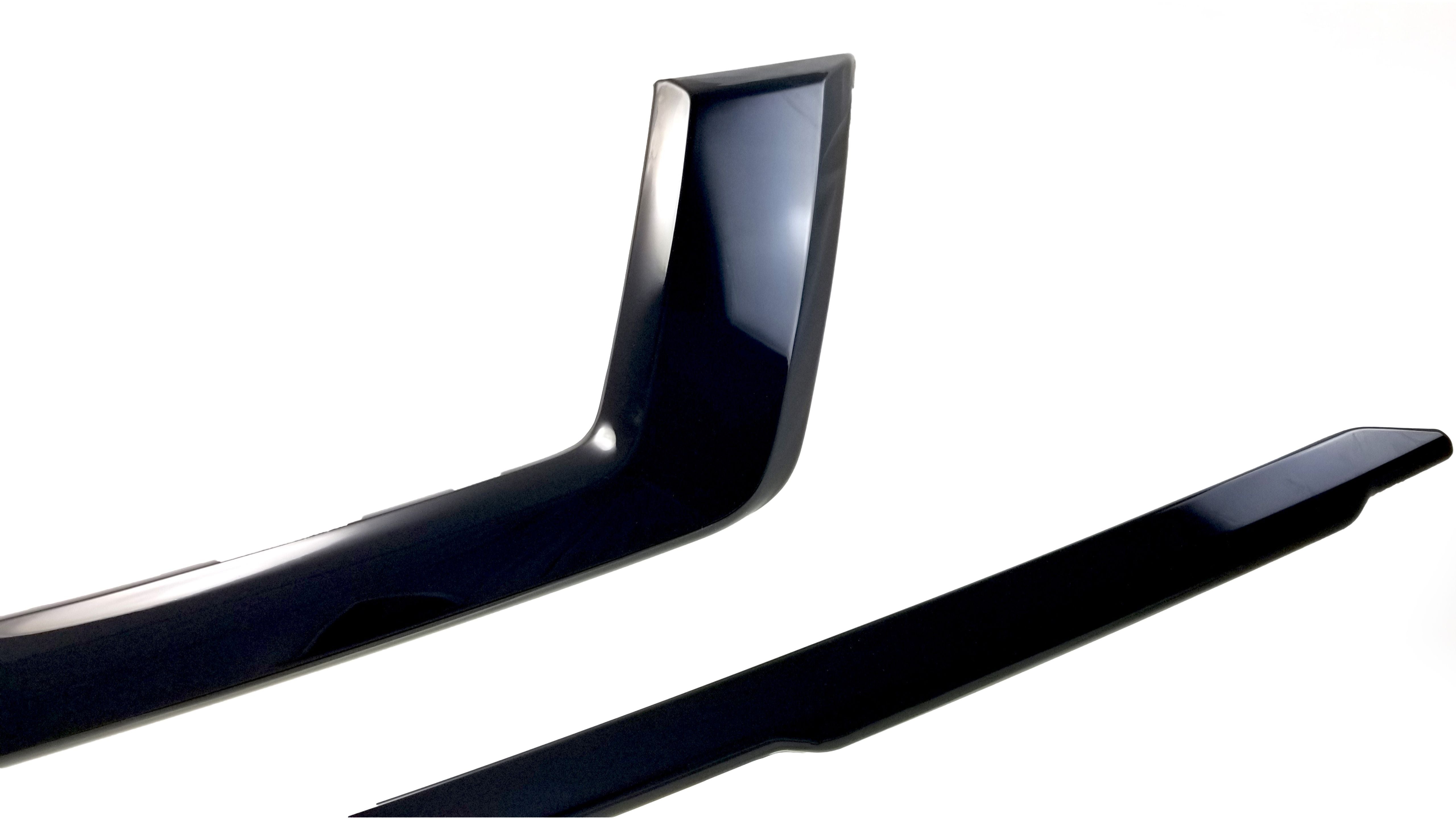 ABS6491BLK 18-20 Nissan Rogue 2 PCS Gloss Black Tape-on Grille Overlay