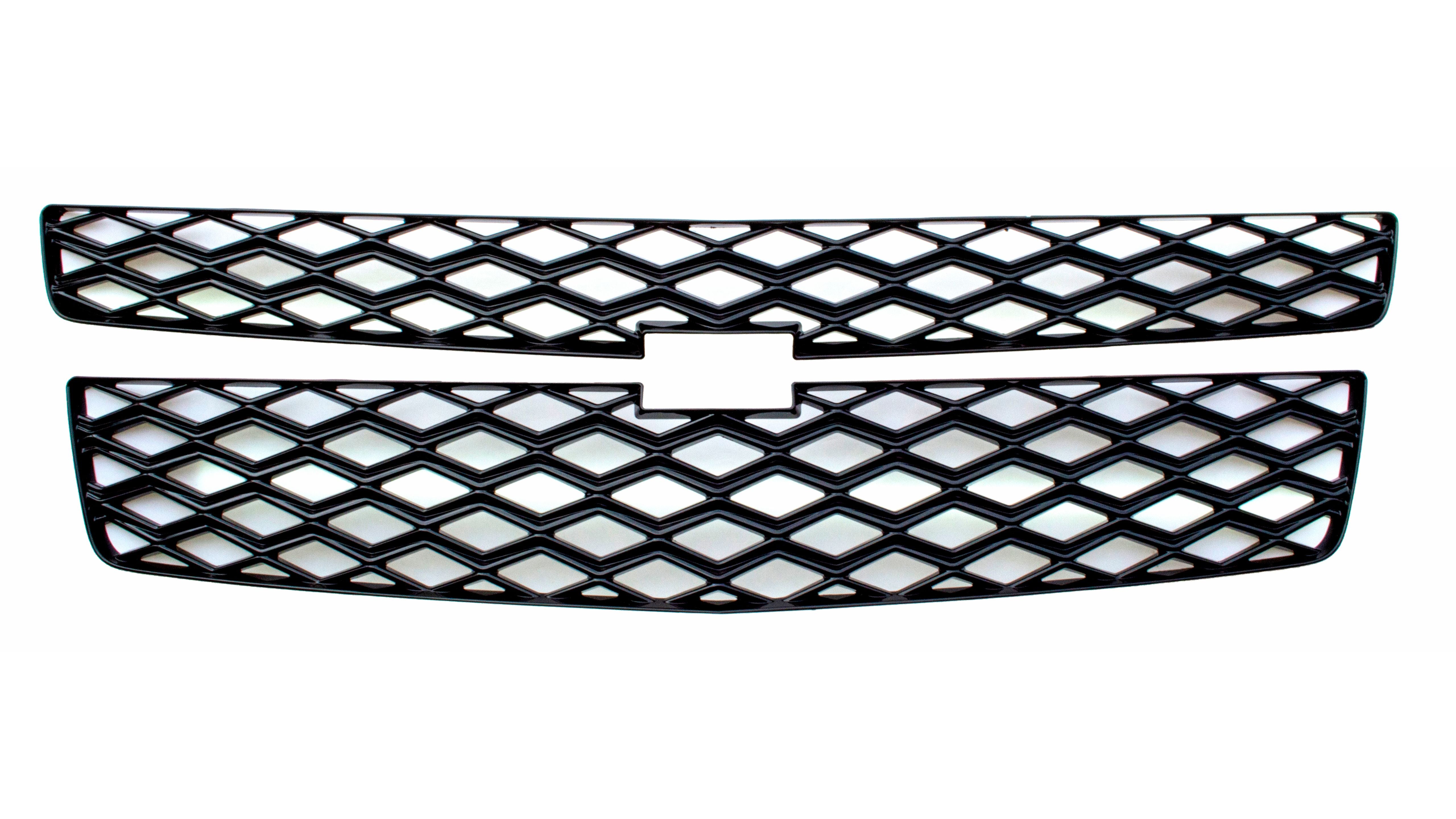 ABS6494BLK 15-20 Chevrolet Tahoe 2 PCS Gloss Black Tape-on Grille Overlay