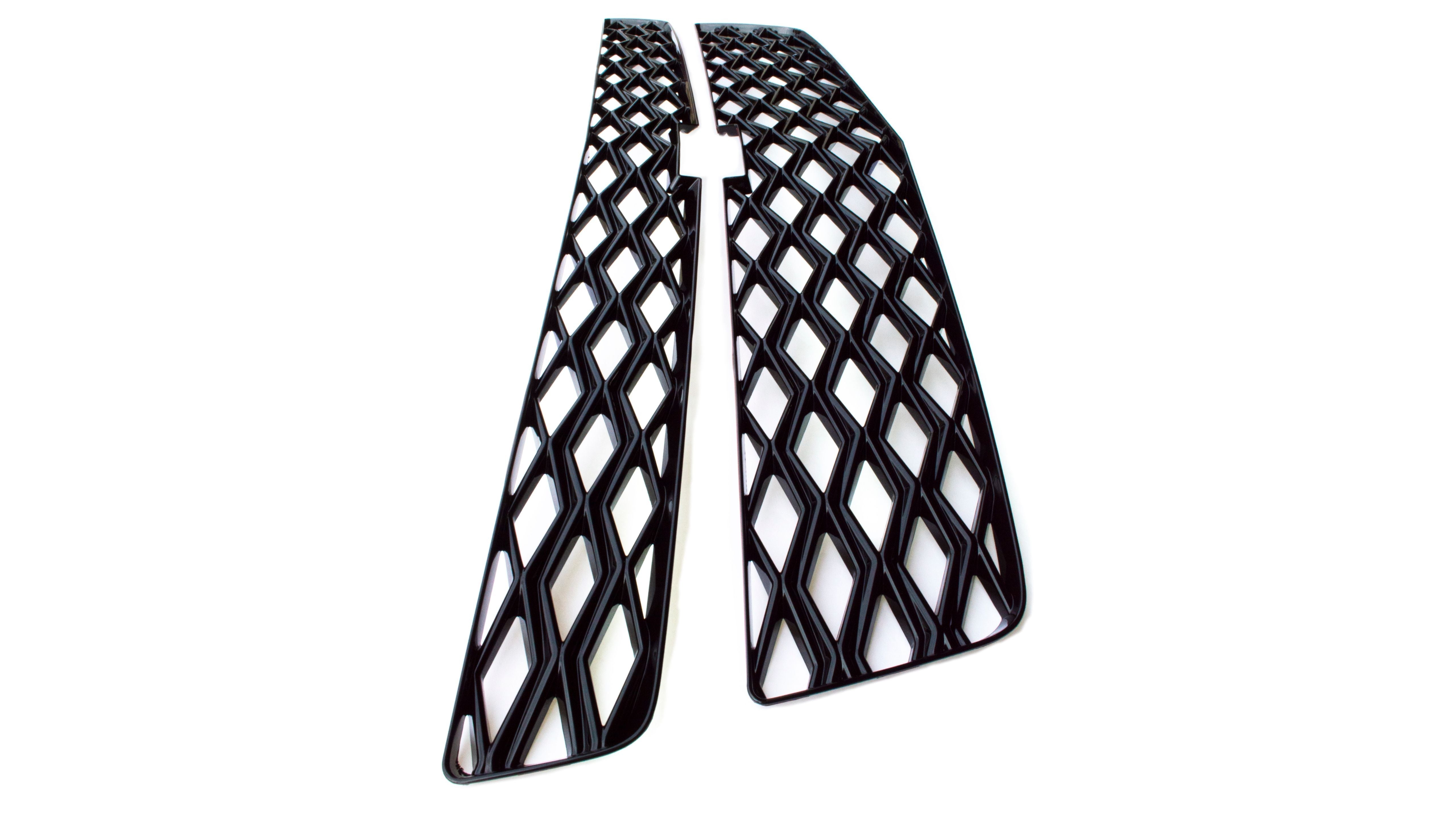 ABS6494BLK 15-20 Chevrolet Tahoe 2 PCS Gloss Black Tape-on Grille Overlay
