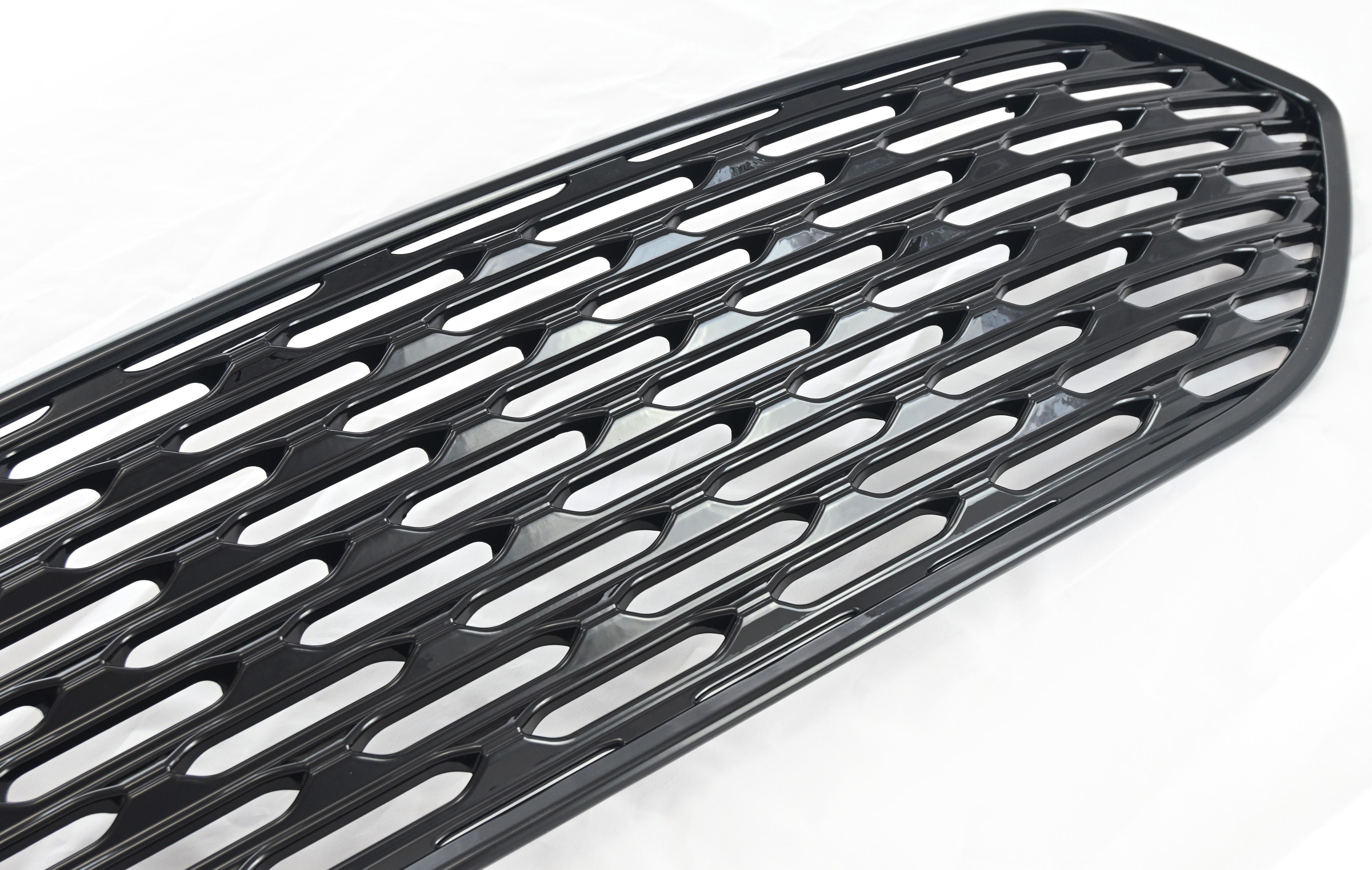 ABS6508BLK 20-22 Ford Escape S/SE/SEL/SE Hybrid 1 PC Gloss Black Clip-On W/Tape Grille Overlay
