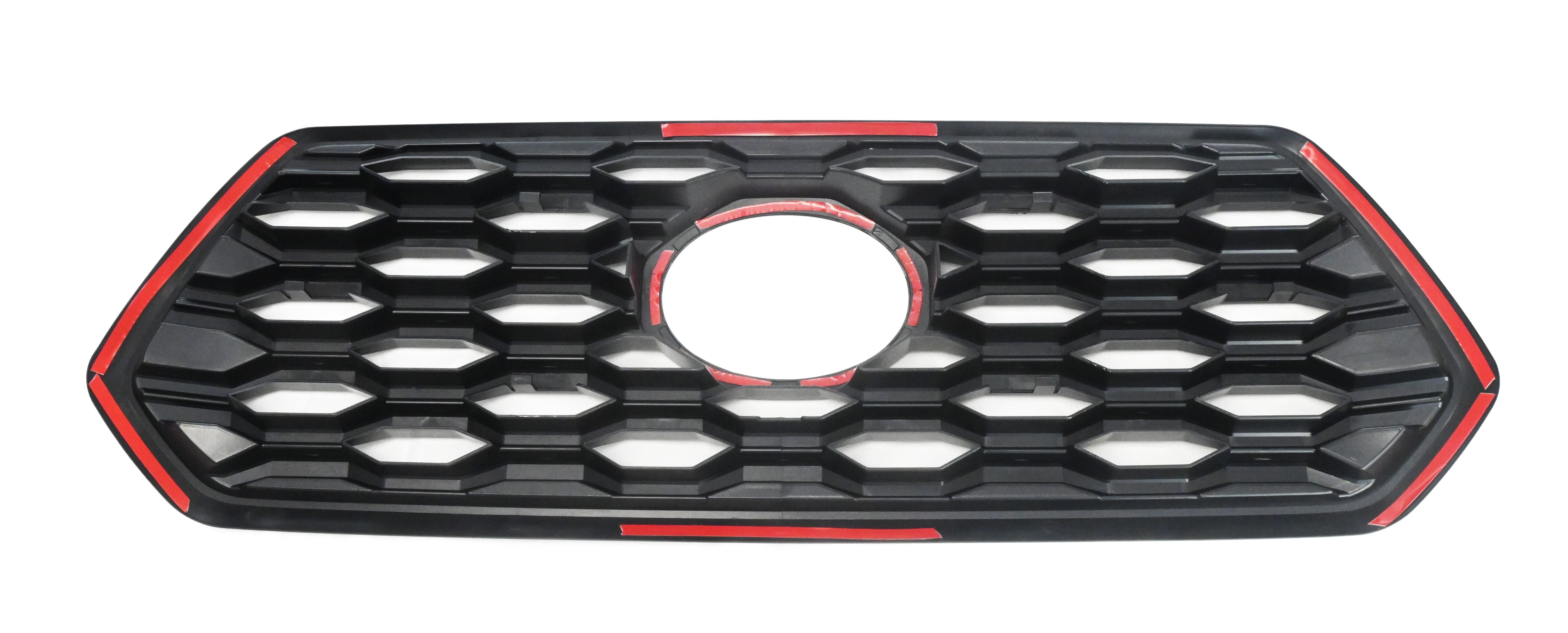 ABS6509BLK 20-23 Toyota Tacoma TRD Sport/Off-Road Does not fit grille with Camera 1 PC Gloss Black Clip-On W/Tape Grille Overlay