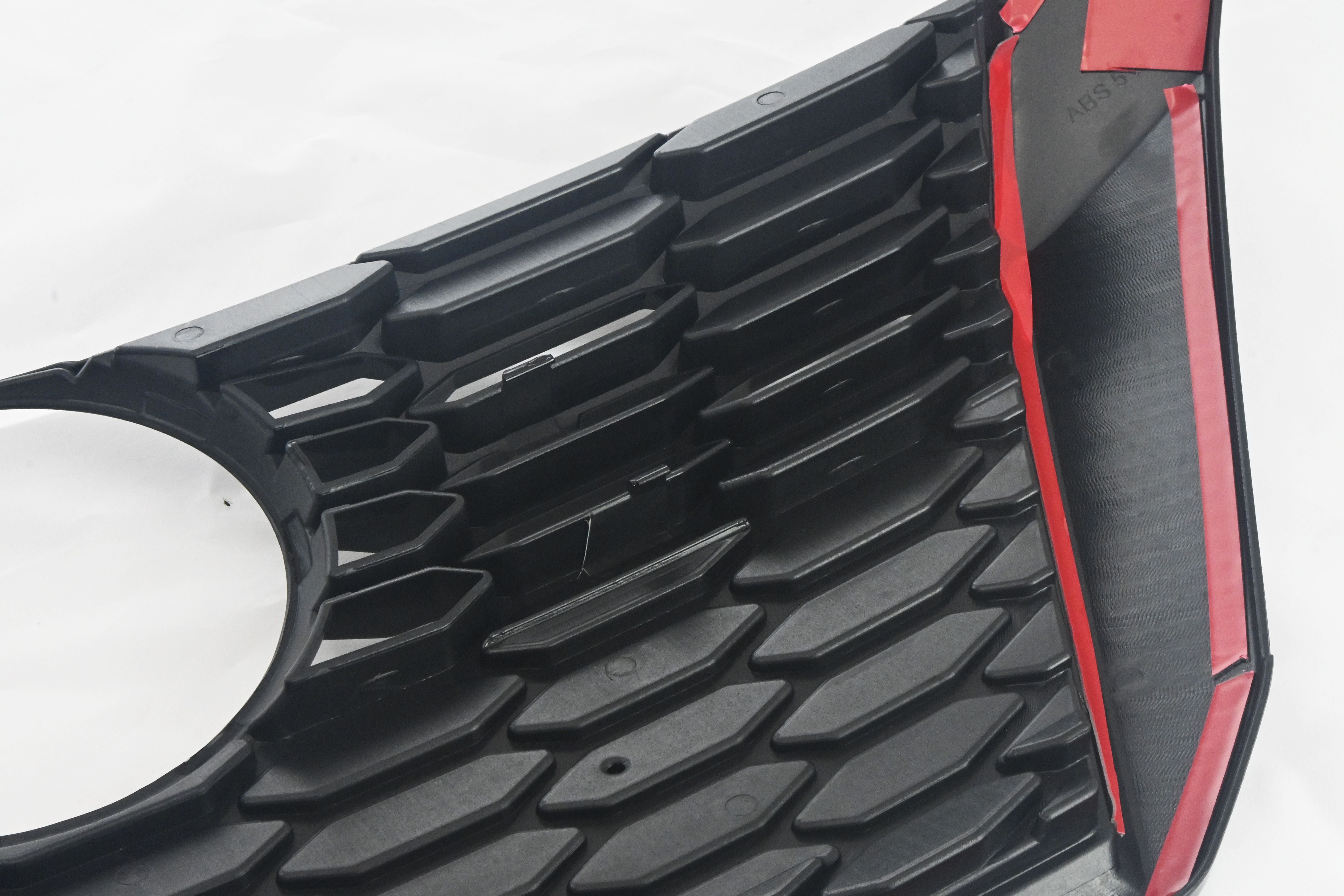 ABS6511BLK 20-22 Nissan Sentra Does not fit grille with Camera 1 PC Gloss Black Clip-On W/Tape Grille Overlay