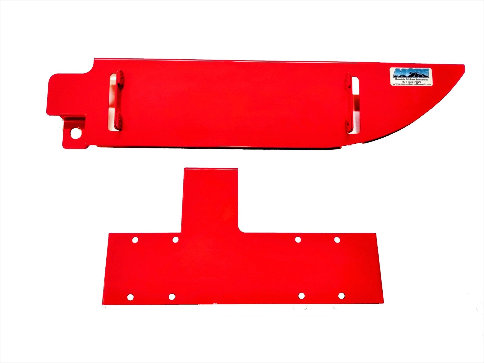 Red ARB twin air compressor mounting bracket for Jeep Wrangler JL 2-door, 2018-2023.