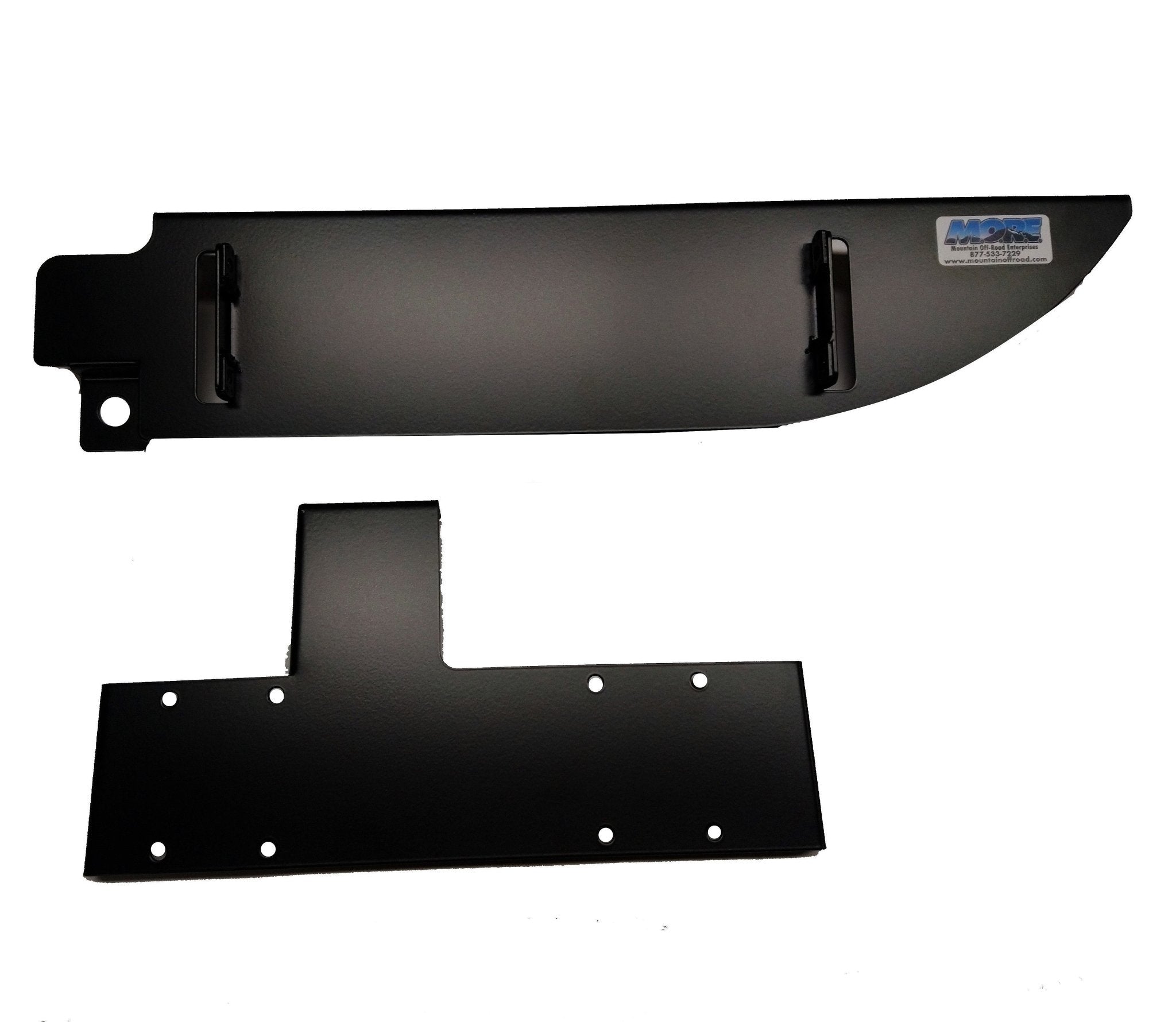 Black twin air compressor mounting bracket kit for Jeep Wrangler JL 2-door, 2018-2023.