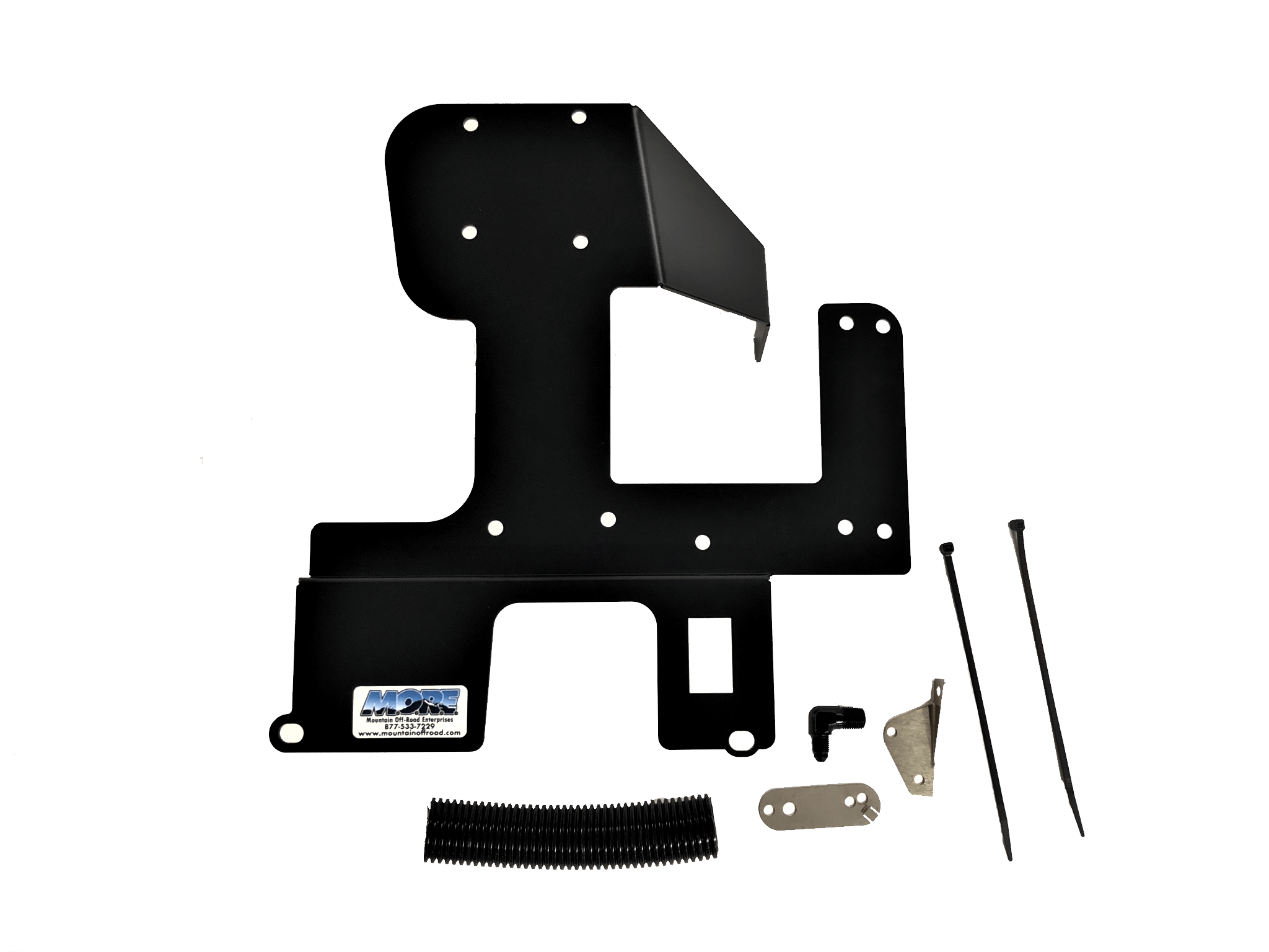Black under-hood ARB twin air compressor mounting bracket kit for Jeep Wrangler JK 2007-2018