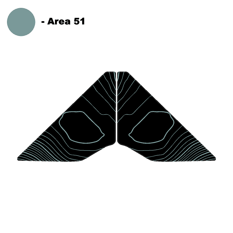 Topo Rear Window Triangle Overlay (Printed Series) - 2021+ Bronco 4 Door