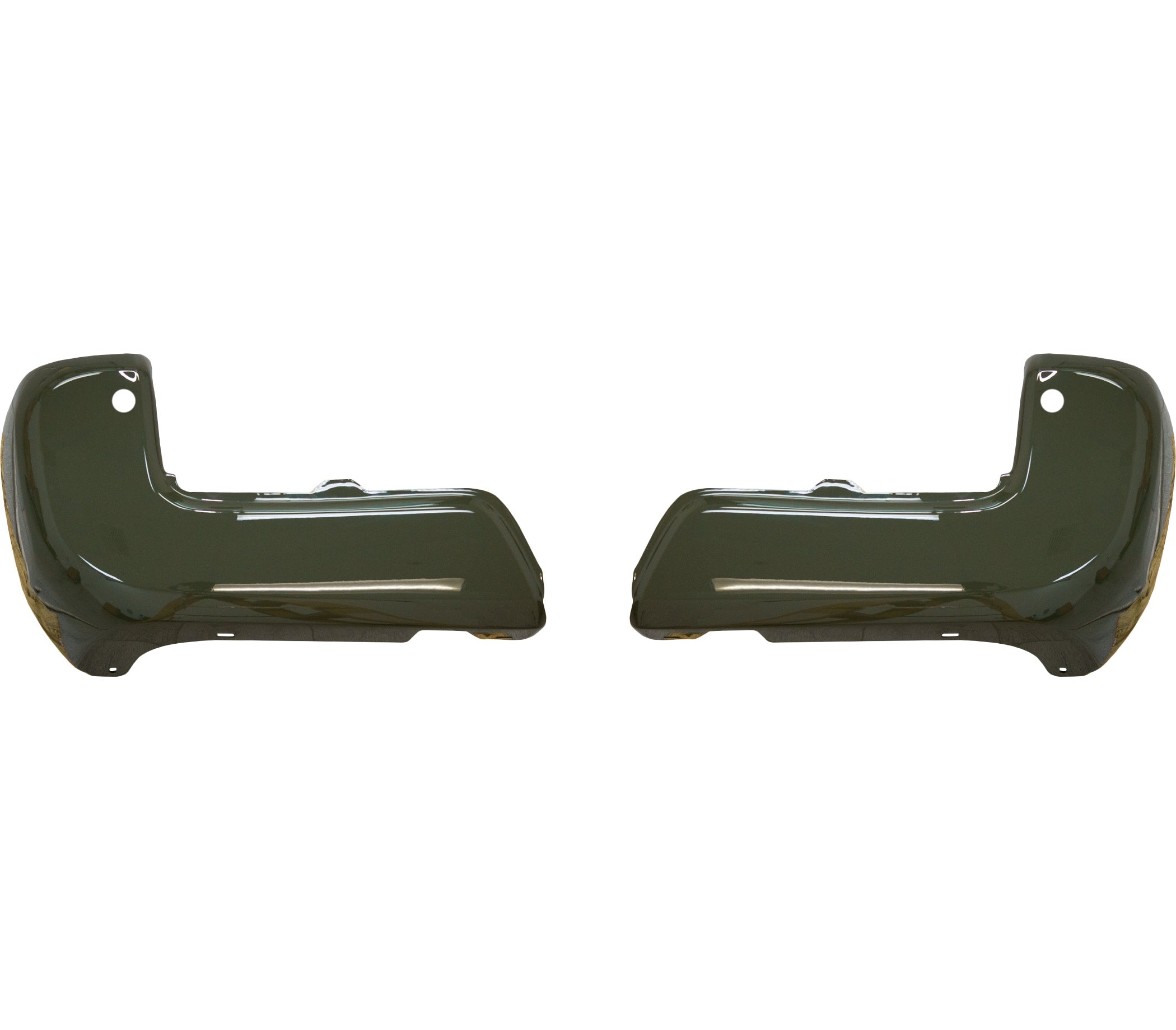 Army Green rear bumper cover for 2016-2023 Toyota Tacoma, featuring parking sensor cutouts
