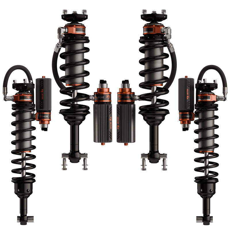 FOX 3.2 Factory Race Live Valve Connected Coilover Kit, Front and Rear, fits Ford Bronco