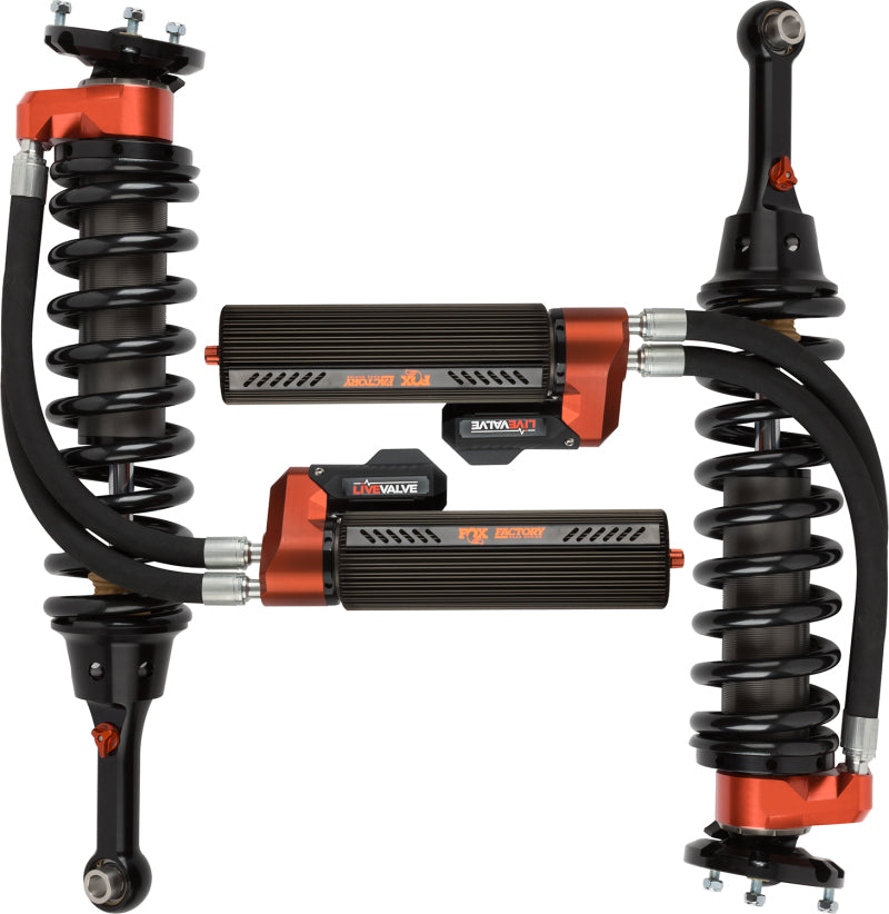 FOX 3.0 Factory Race Series Live Valve Internal Bypass Front Coilover Pair, fits Ford F-150