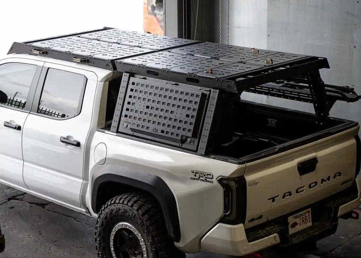 backwoods-toyota-tacoma-overland-truck-bed-rack-installed - NVMOS
