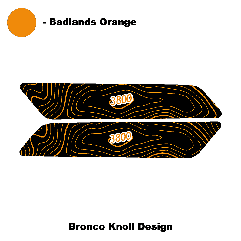 Topo Interior Front Door Grab Handle Overlay Kit (Printed + Laser Series) - 2021+ Bronco