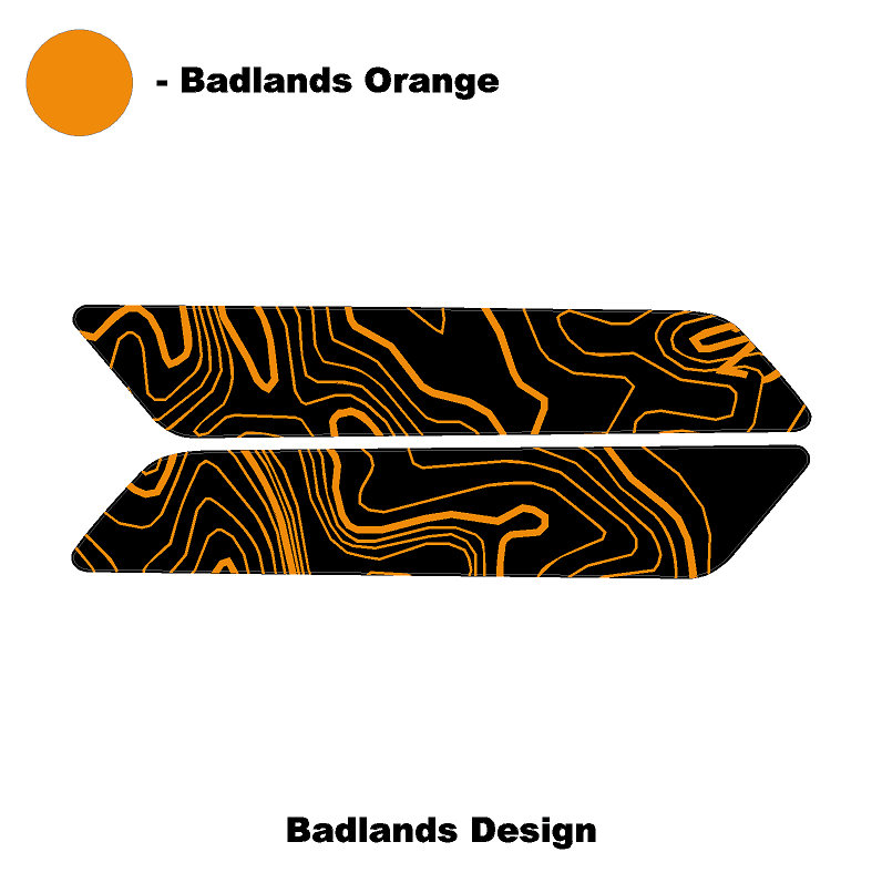 Topo Interior Rear Door Grab Handle Overlay Kit (Printed Series) - 2021+ Bronco 4 Door