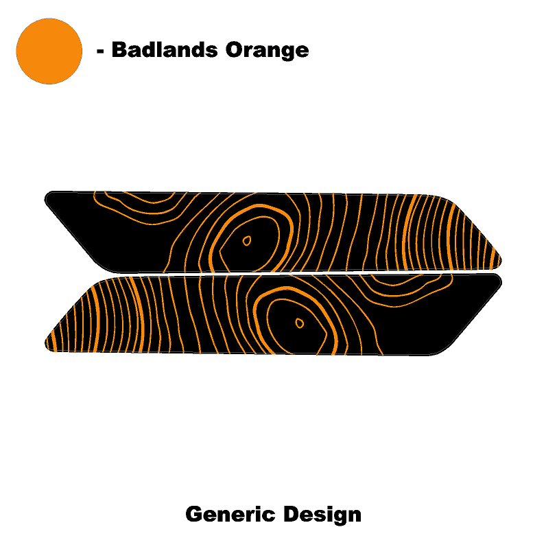 Topo Interior Front Door Grab Handle Overlay Kit (Printed + Laser Series) - 2021+ Bronco