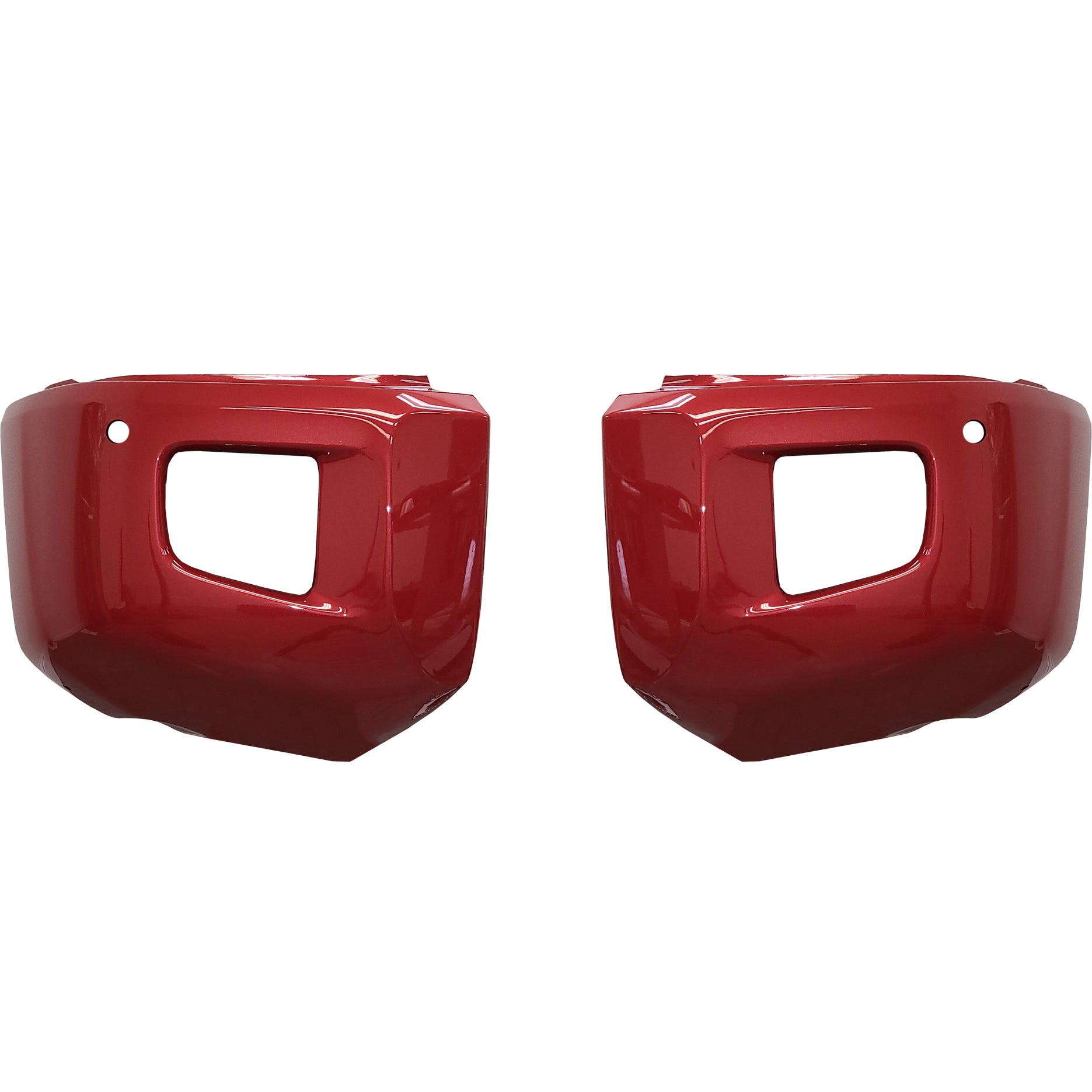Barcelona Red (Color Code: 3R3) BumperShellz Front Bumper Overlays for 2014-2021 Toyota Tundra, Chrome Delete Kit, With Sensor Holes – Ideal for Bumper Black-Out.