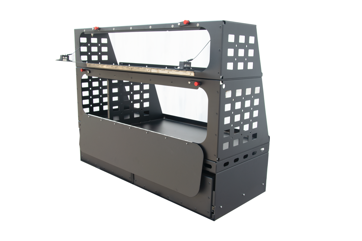 Dirtbox Overland flatbed MOLLE storage box for Chevy, GMC and Ford trucks