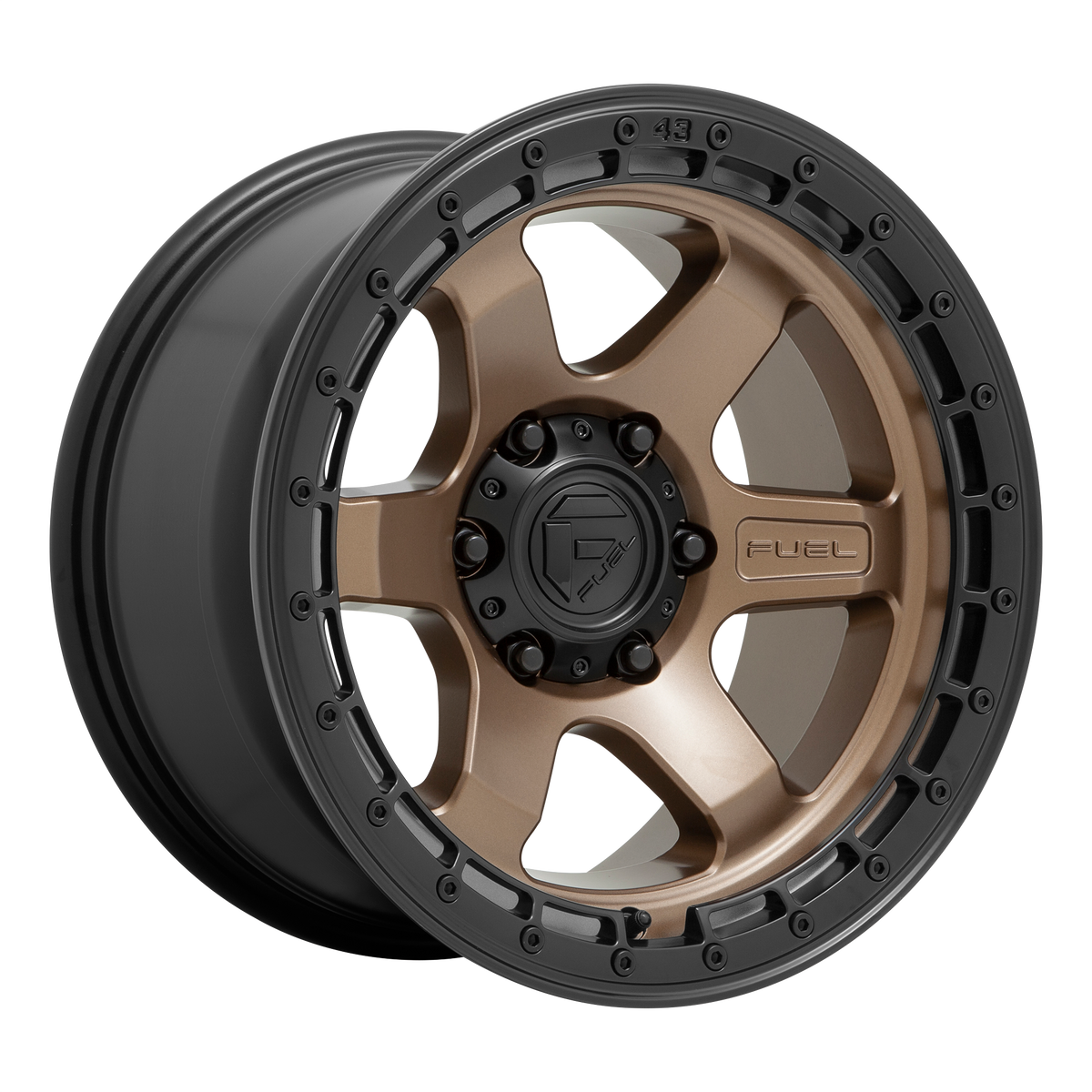 Fuel Block (D751) Wheel - Matte Bronze w/ Black Ring