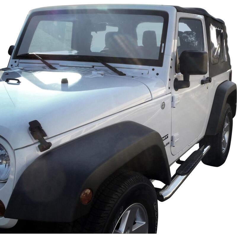 Westin PRO TRAXX 4 Oval Nerf Step Bars, 2-Door, fits Jeep Wrangler