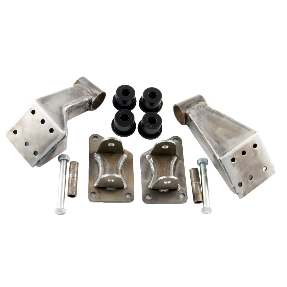 Heavy-duty motor mount kit with brackets, bushings, and bolts for Jeep CJ AMC V8