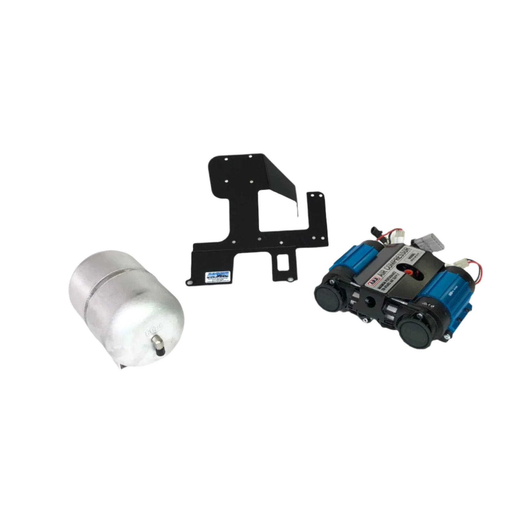 ARB mounting bracket, twin air compressor, and 1-gallon air tank kit for Jeep Wrangler JK